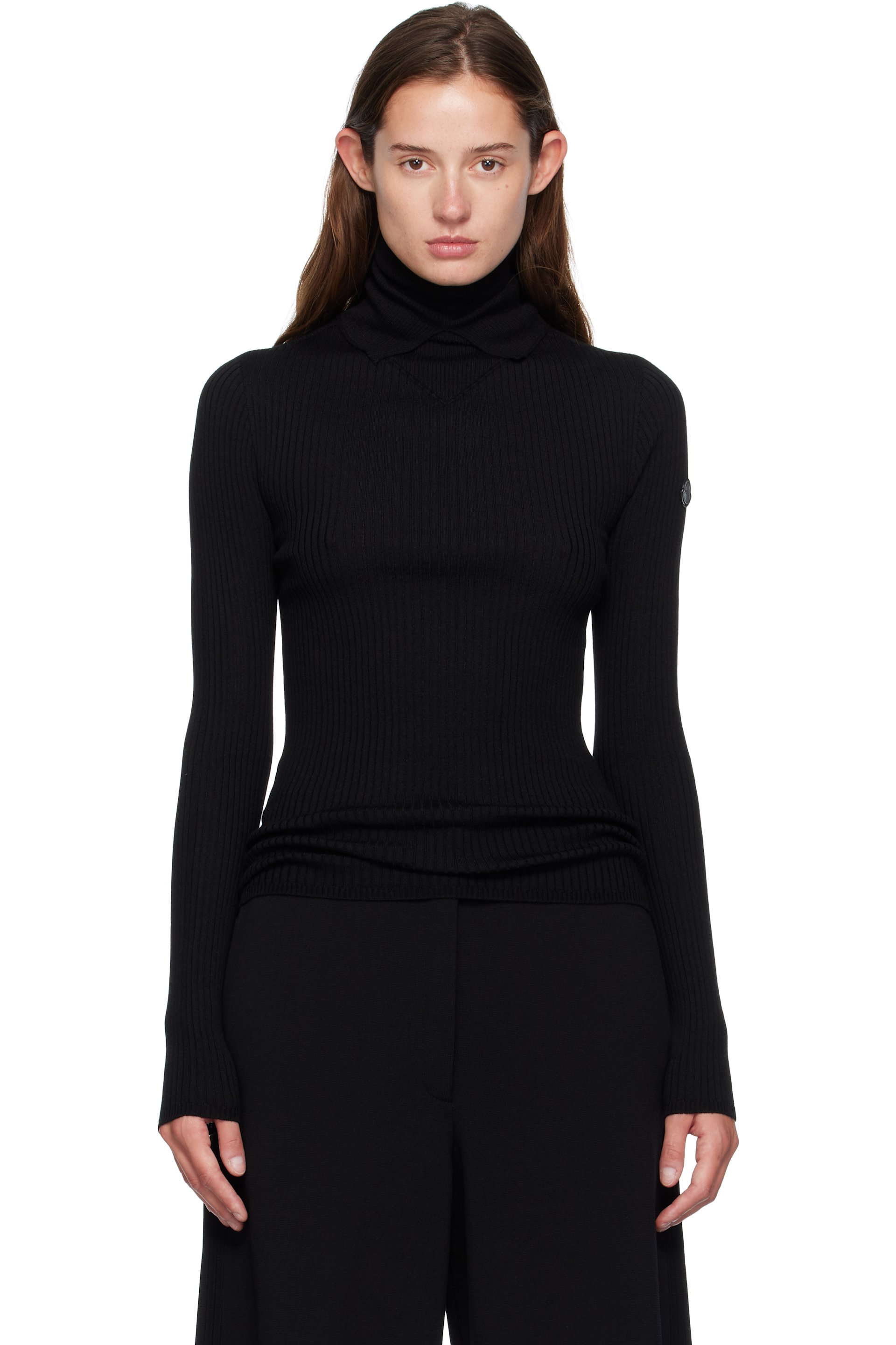 Moncler Genius - Col roulé noir en laine - Moncler x EE72