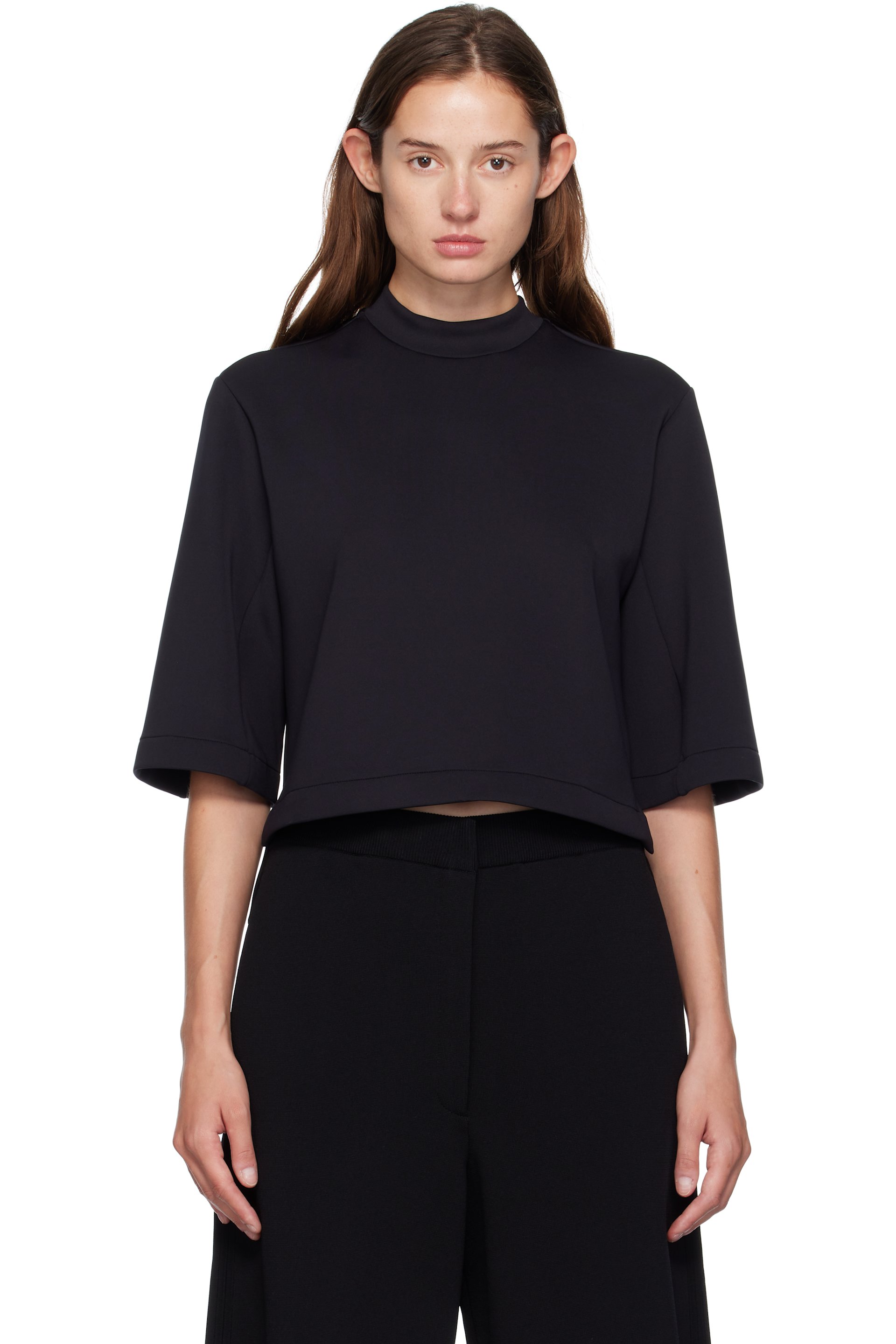 Moncler Genius - T-shirt noir en néoprène - Moncler x Edward Enninful