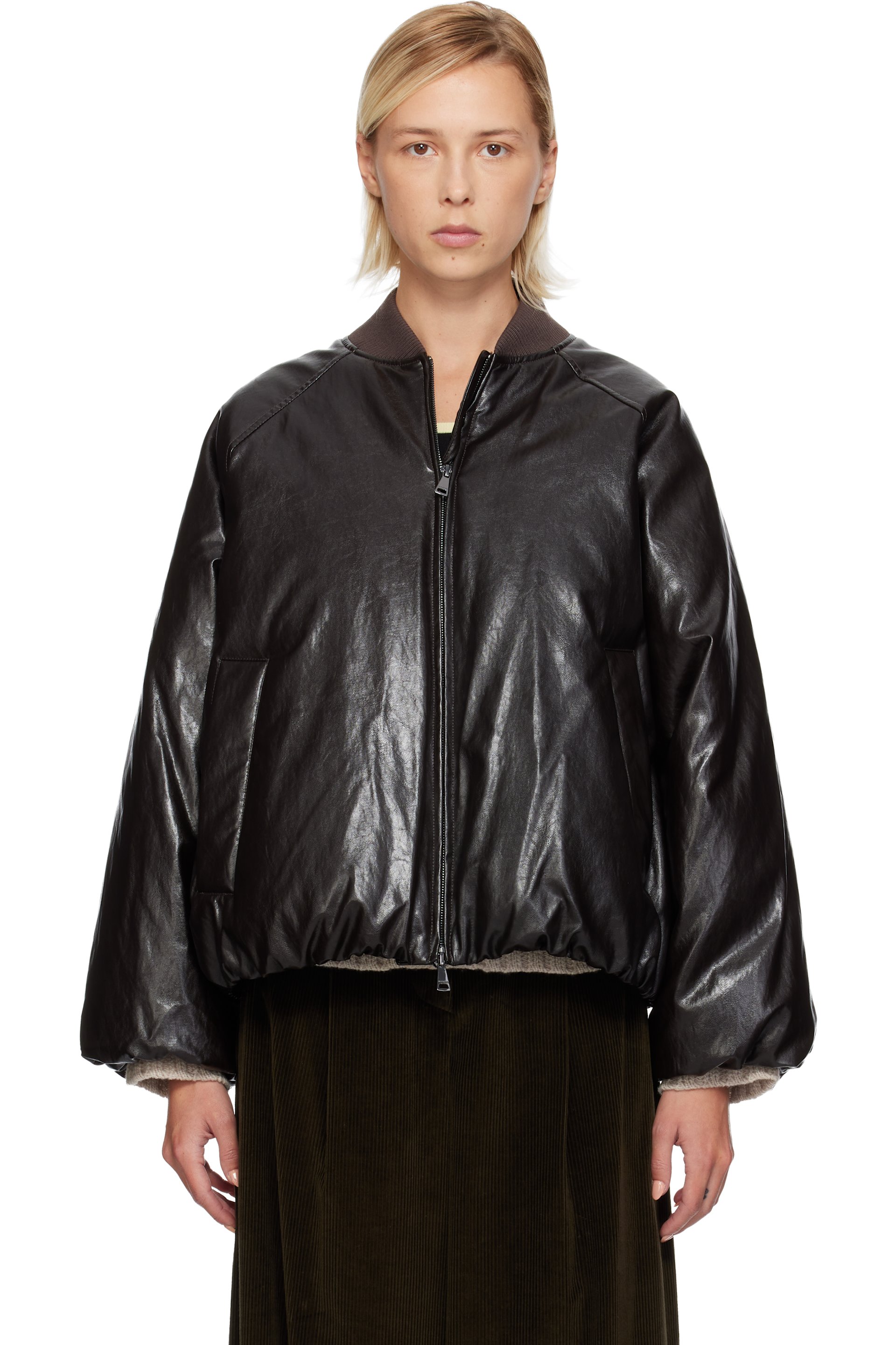 ウィメンズ用 Weekend Max Mara レザー ジャケット | SSENSE 日本