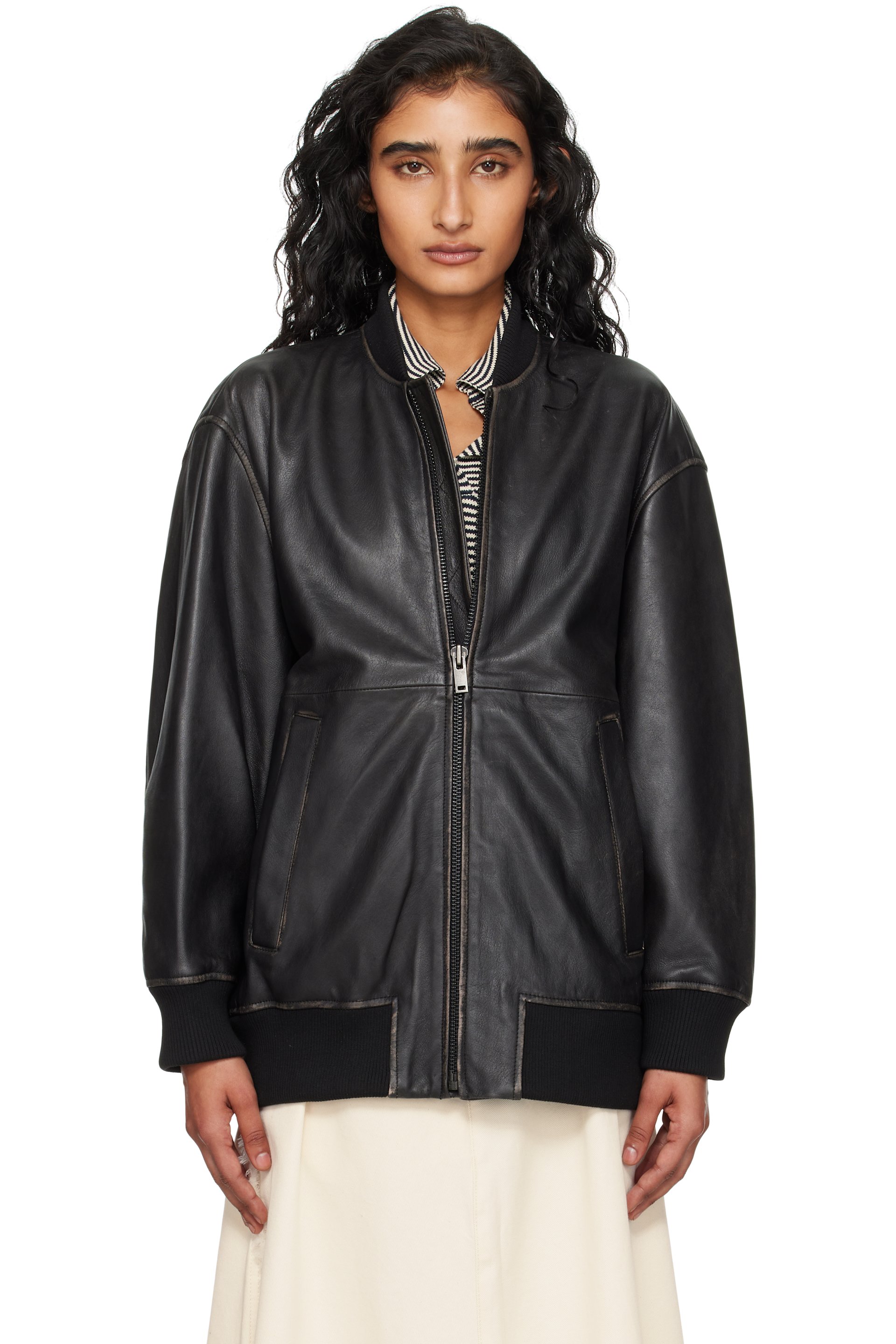 ウィメンズ用 Weekend Max Mara レザー ジャケット | SSENSE 日本