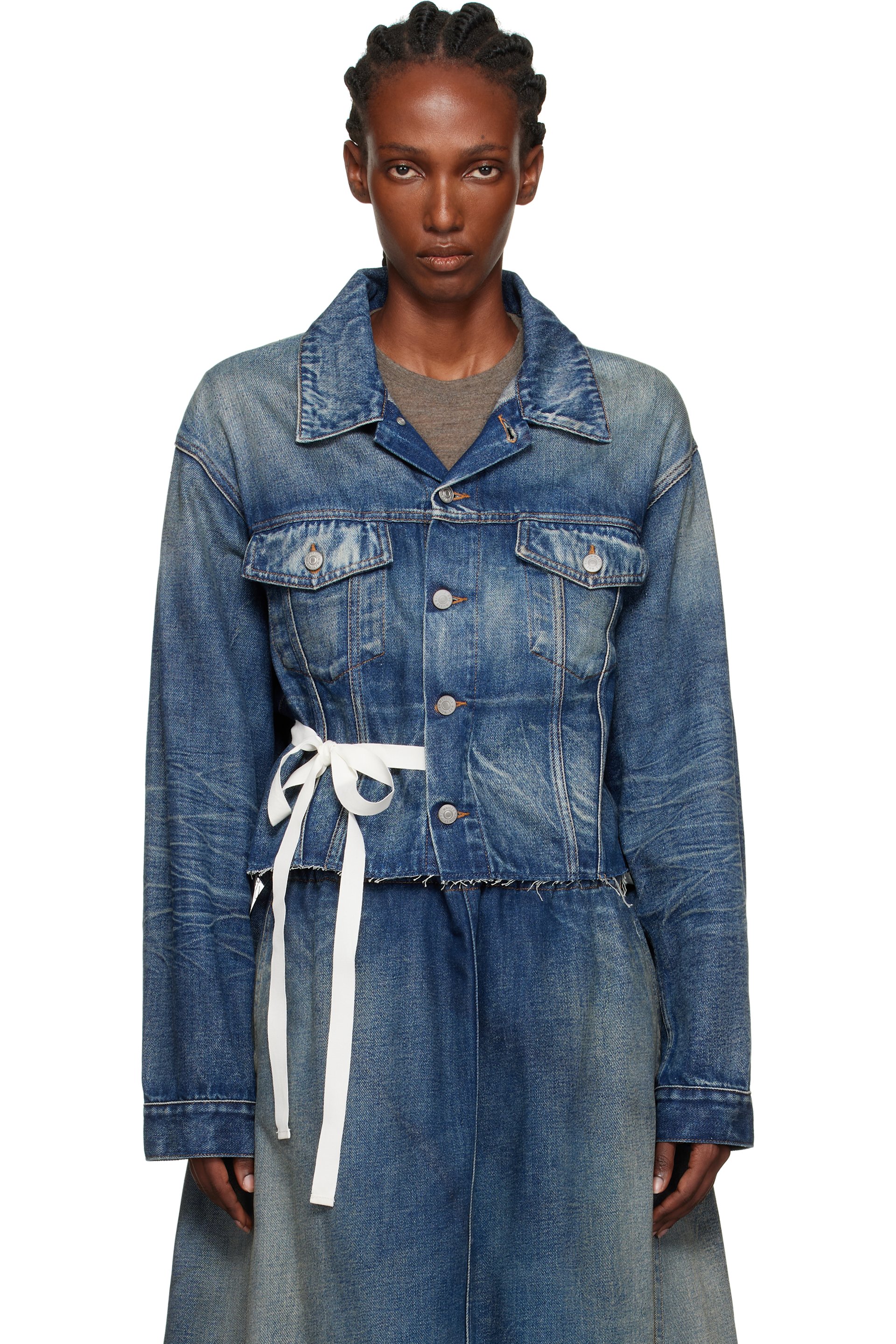 ウィメンズ用 MM6 Maison Margiela デニムジャケット | SSENSE 日本
