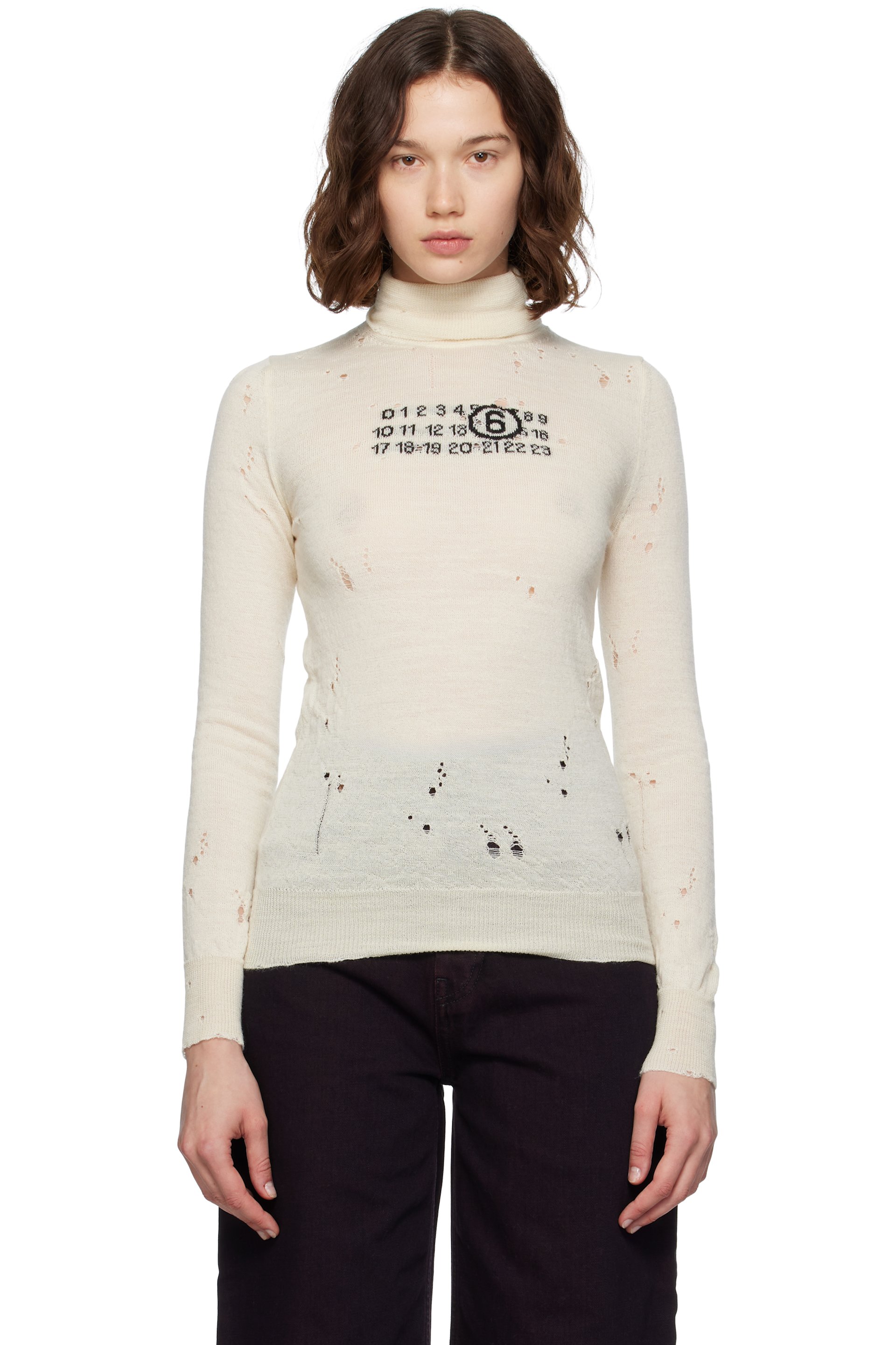 ウィメンズ用 MM6 Maison Margiela タートルネック | SSENSE 日本