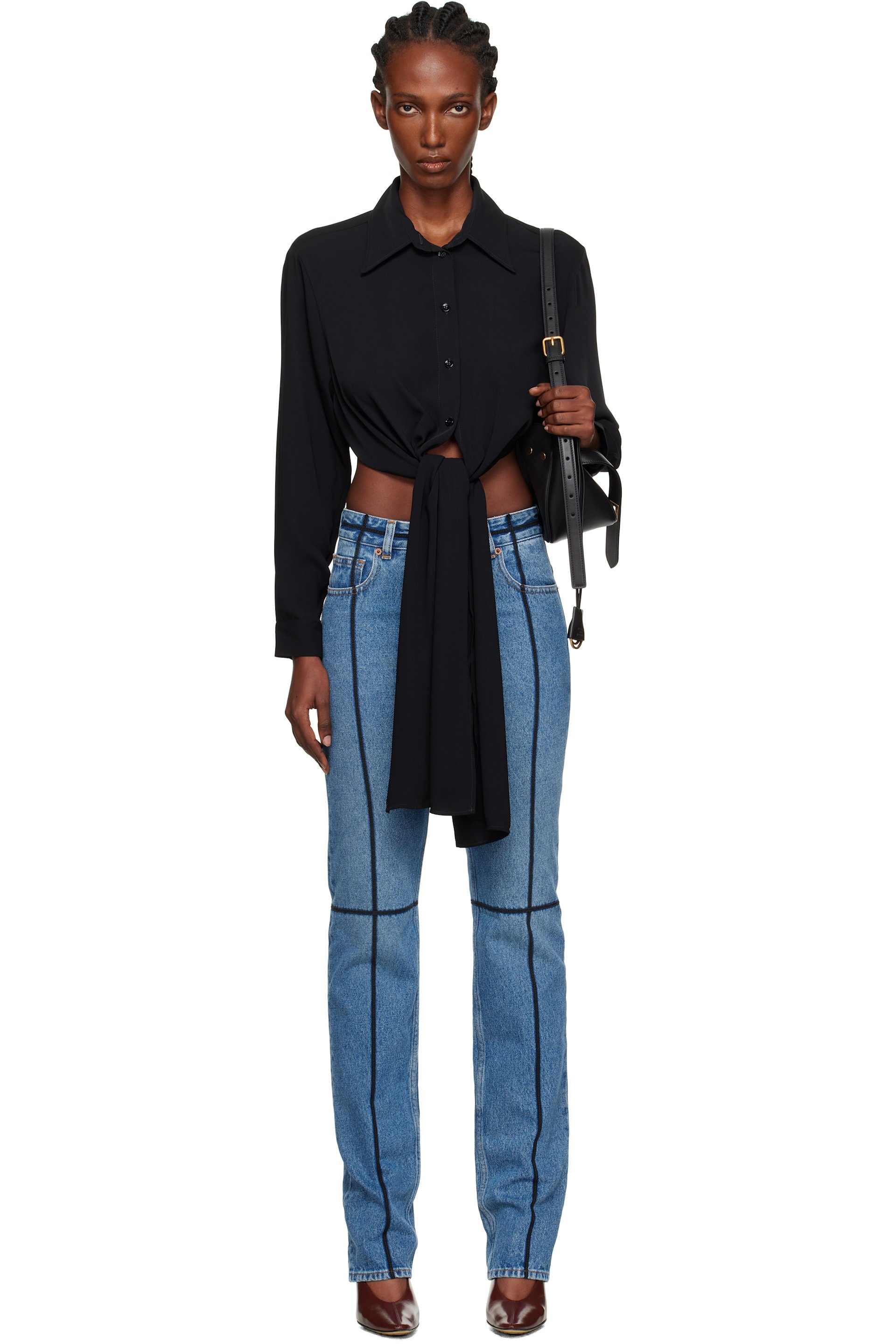 MM6 Maison Margiela - Chemise deux façons noire