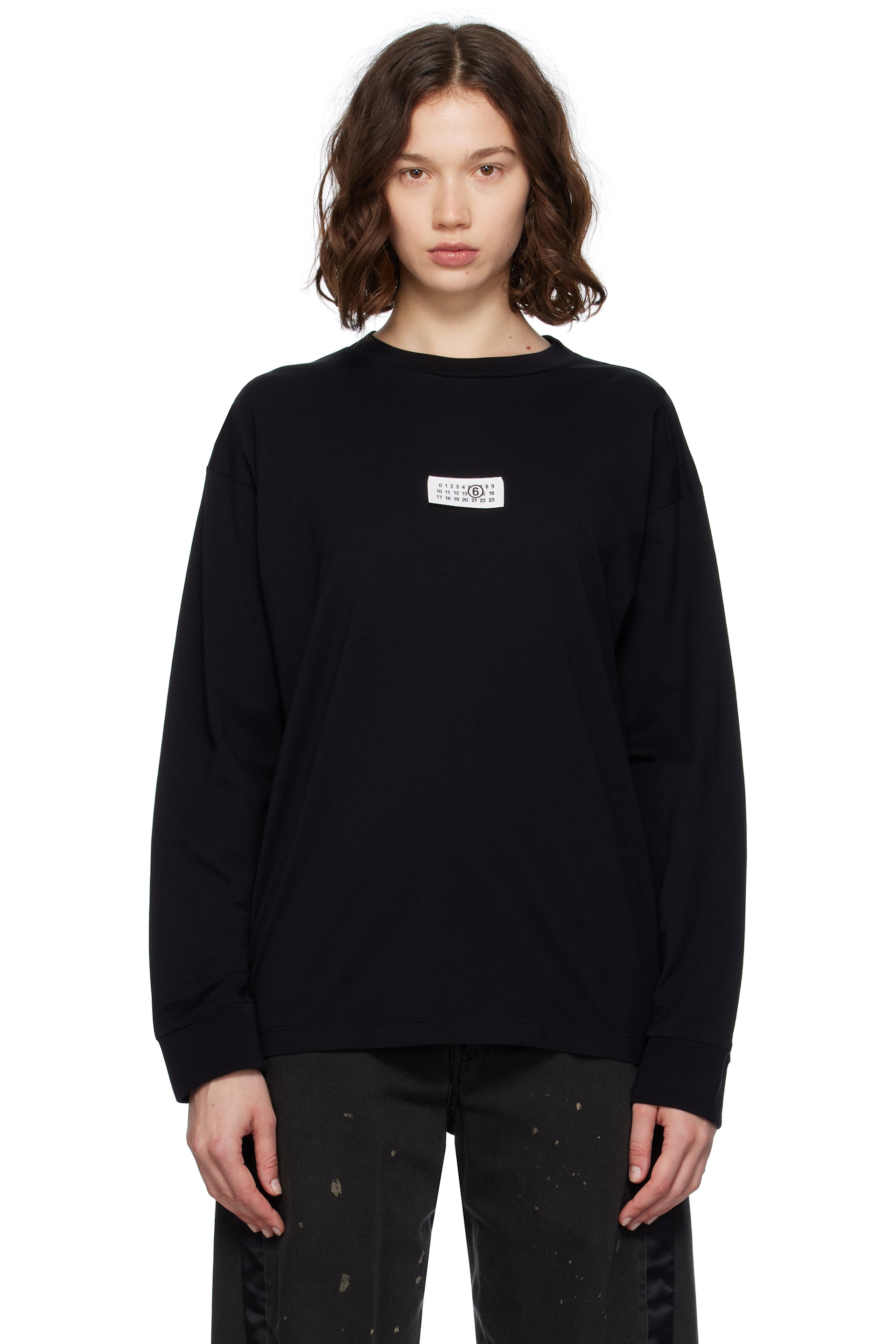 MM6 Maison Margiela - T-shirt noir en coton