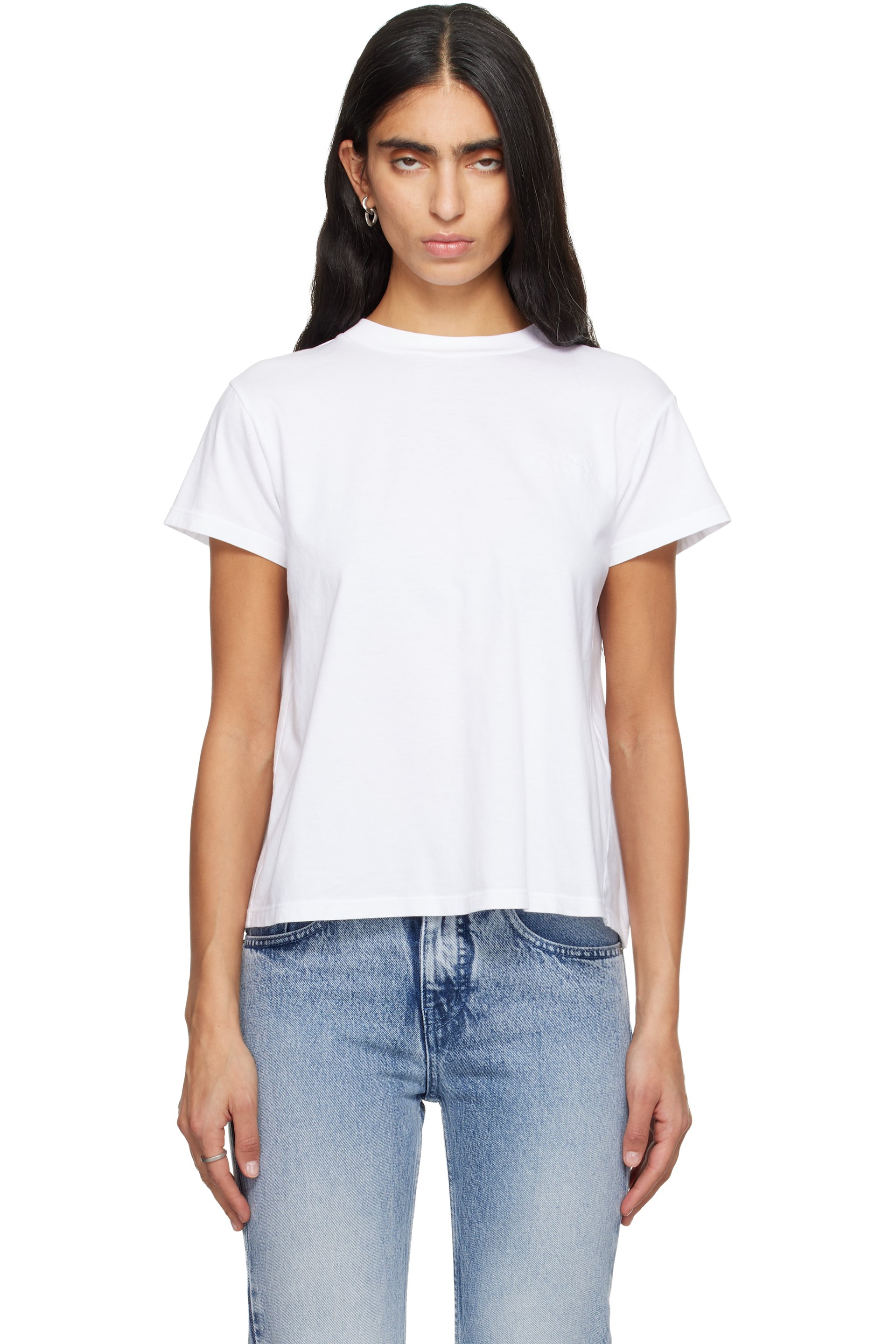 MM6 Maison Margiela - T-shirt blanc en jersey de coton