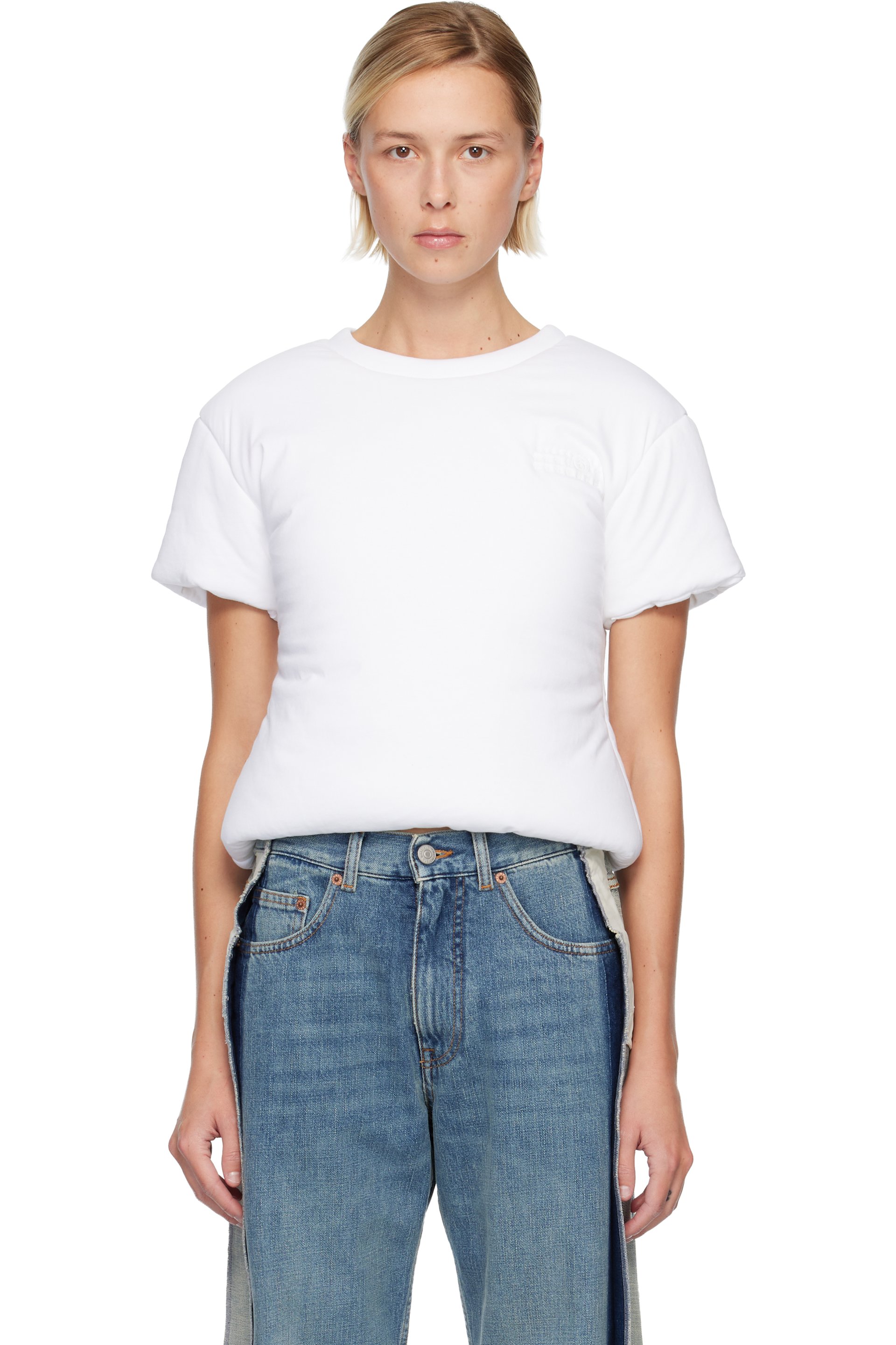 MM6 Maison Margiela - T-shirt rembourré blanc