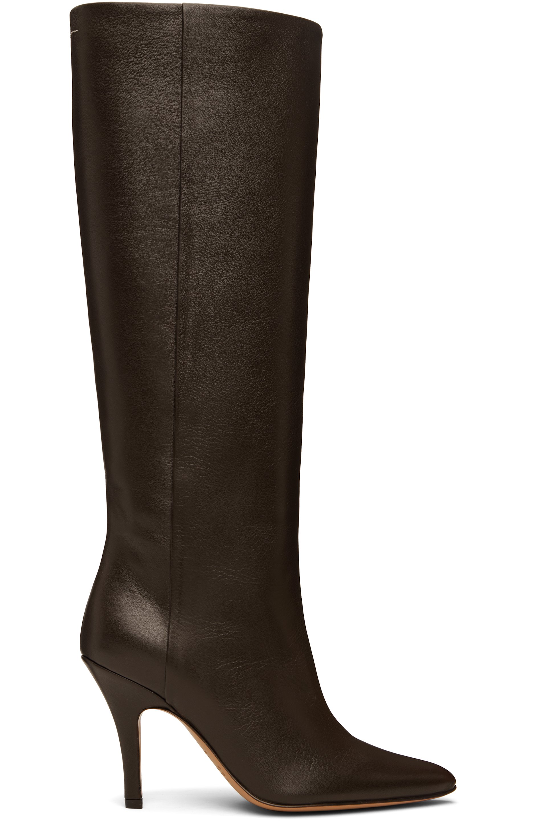 MM6 Maison Margiela - Brown Architype Knee High Tall Boots