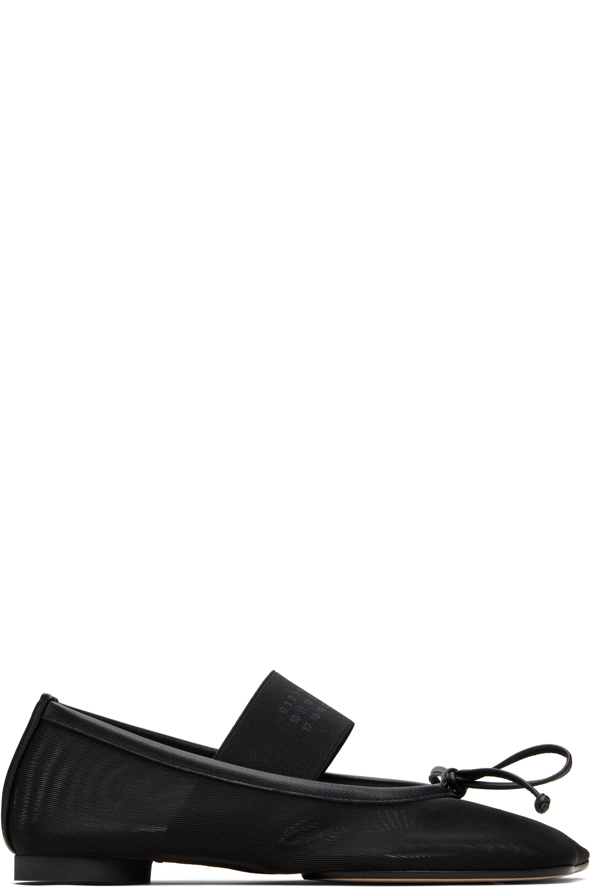 MM6 Maison Margiela - Ballerines noires à bout anatomique et à logo numérique