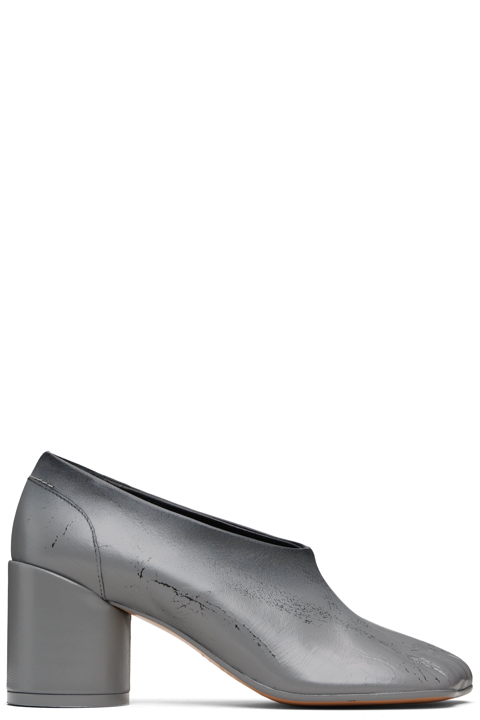 MM6 Maison Margiela - Gray Anatomic Pump Block Heels