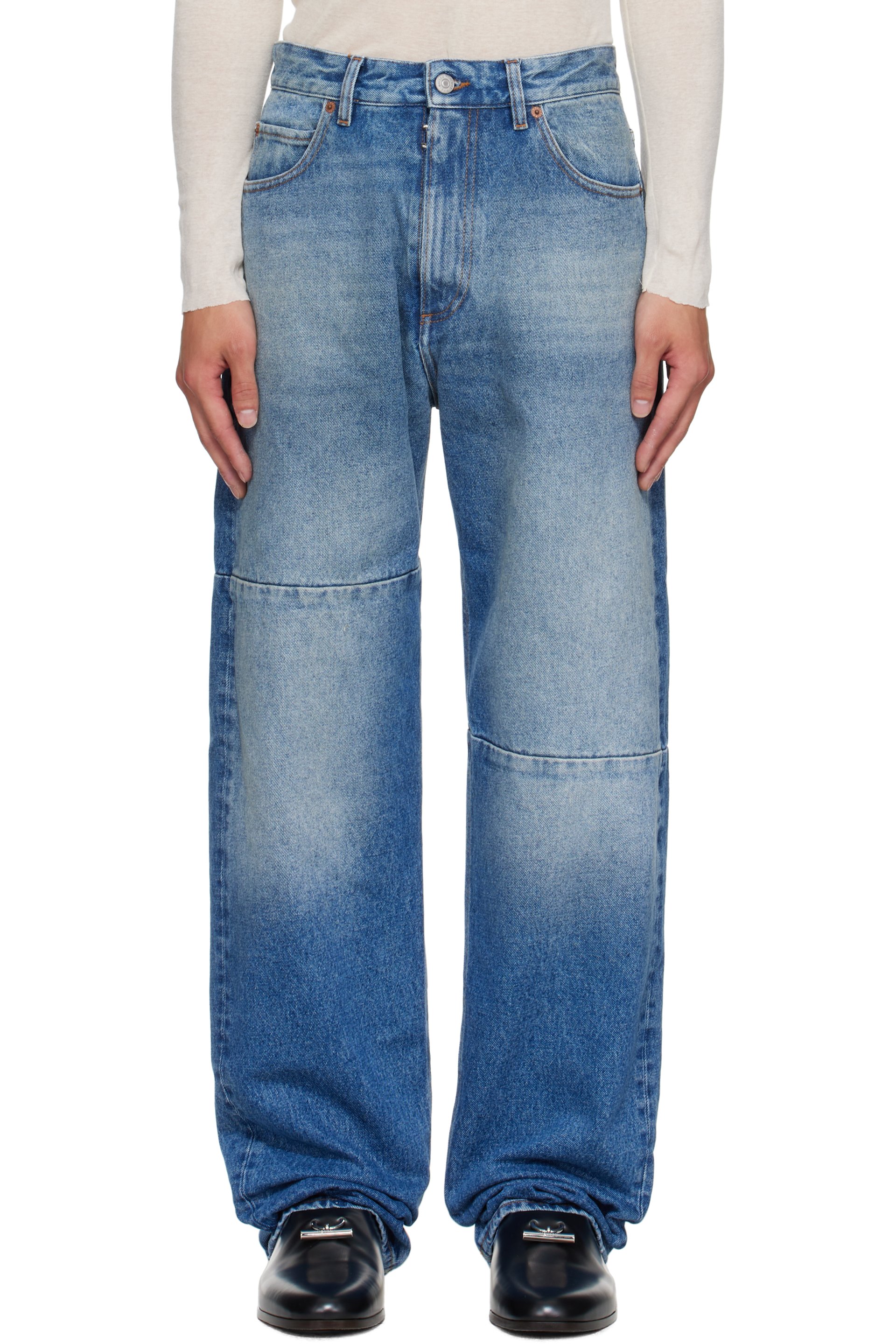 MM6 Maison Margiela - 블루 테이퍼드 데님 진