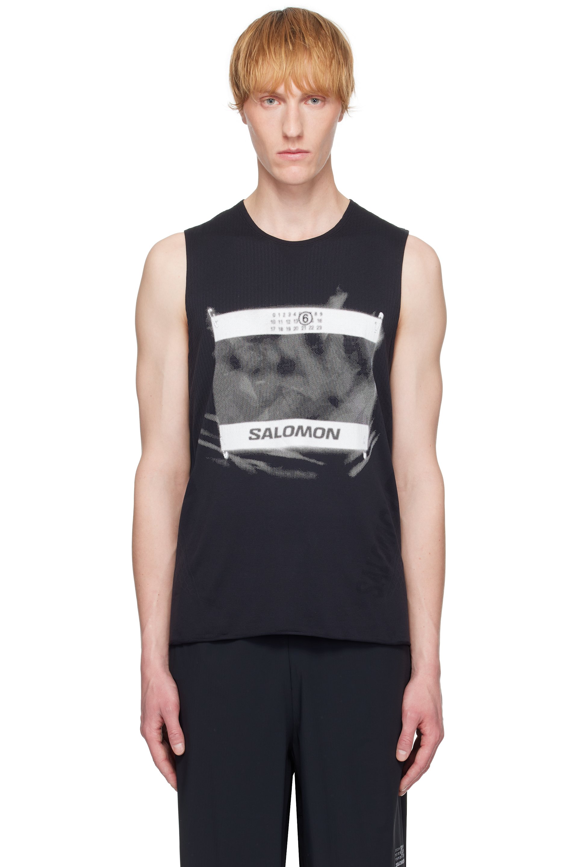 MM6 Maison Margiela - 블랙 Salomon 크루넥 탱크탑