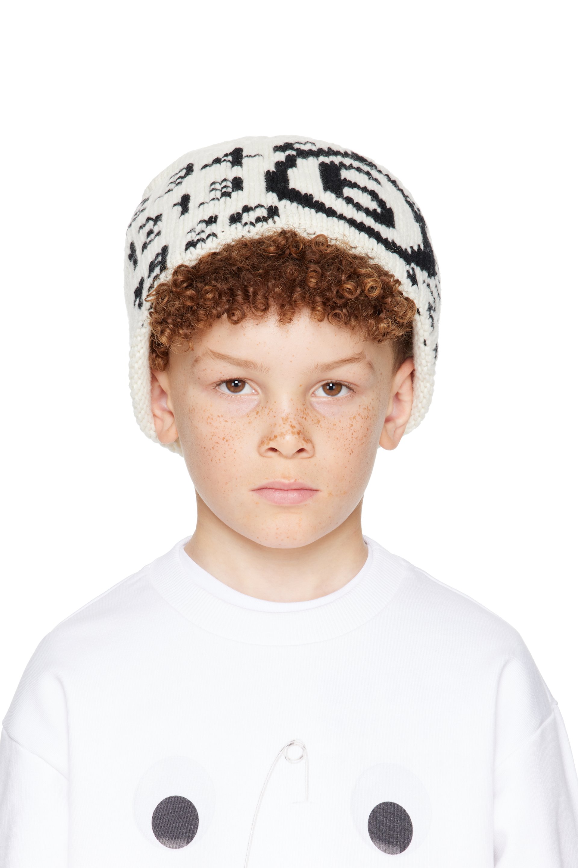 MM6 Maison Margiela - Kids Off-White Logo Beanie