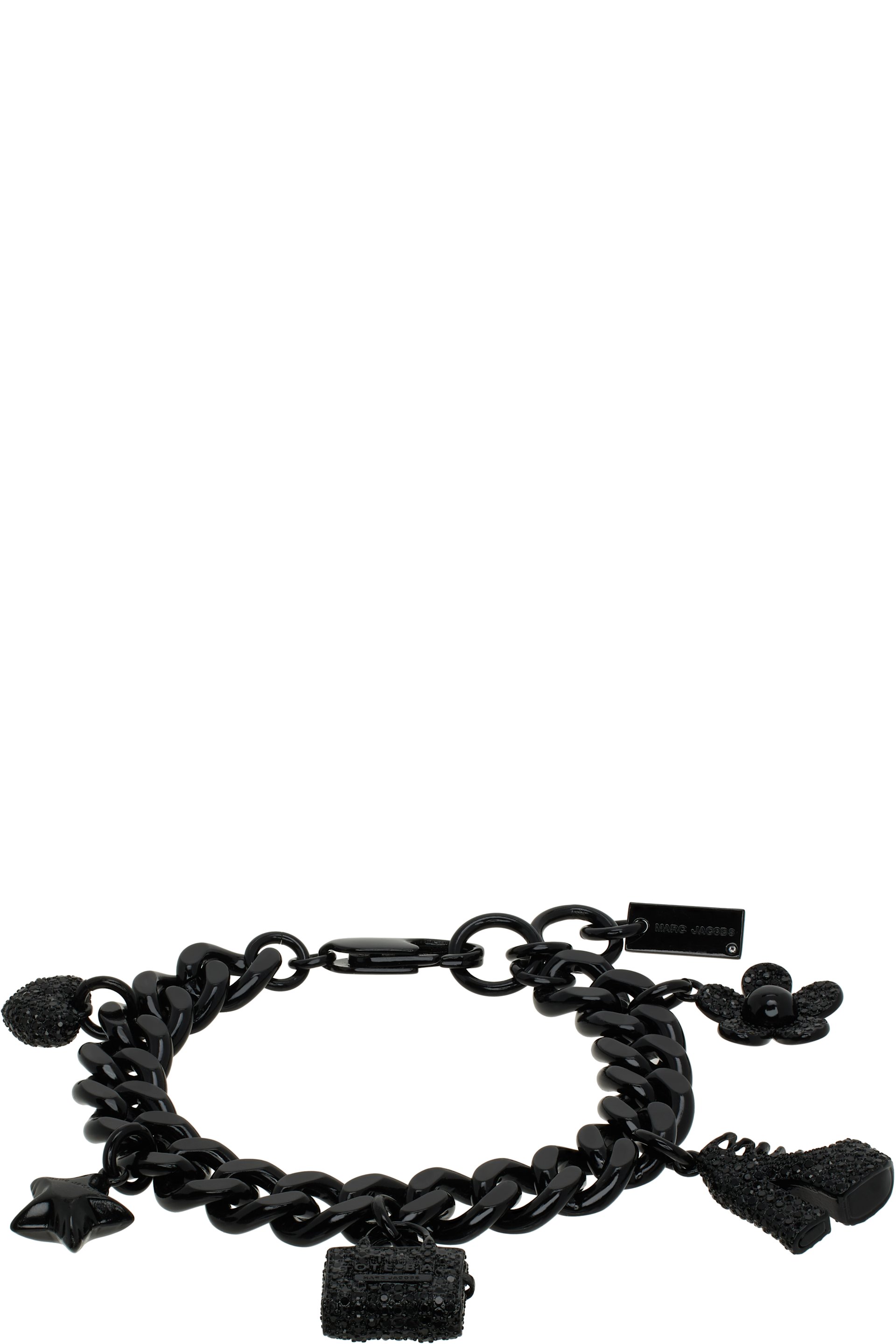 Marc Jacobs - Bracelet à breloques emblématiques à pierres en verre serties en pavé