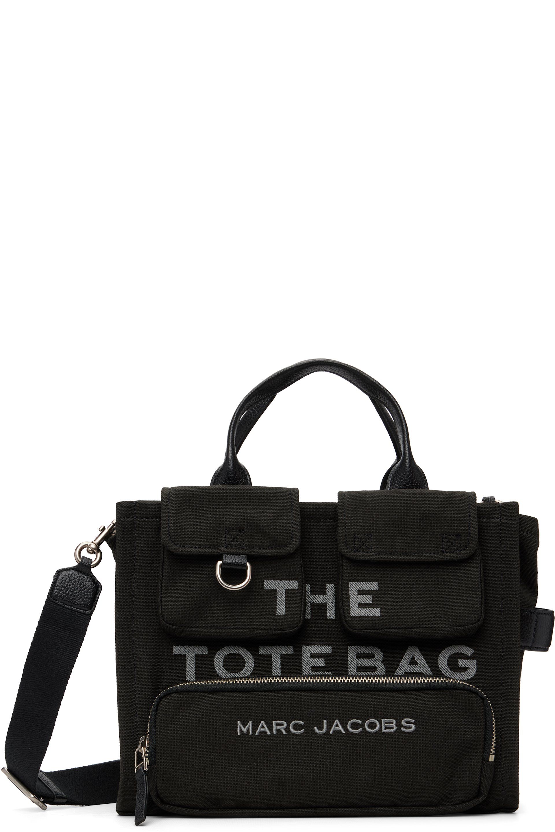 Marc Jacobs - Moyen cabas 'The Tote Bag' noir en canevas à poches