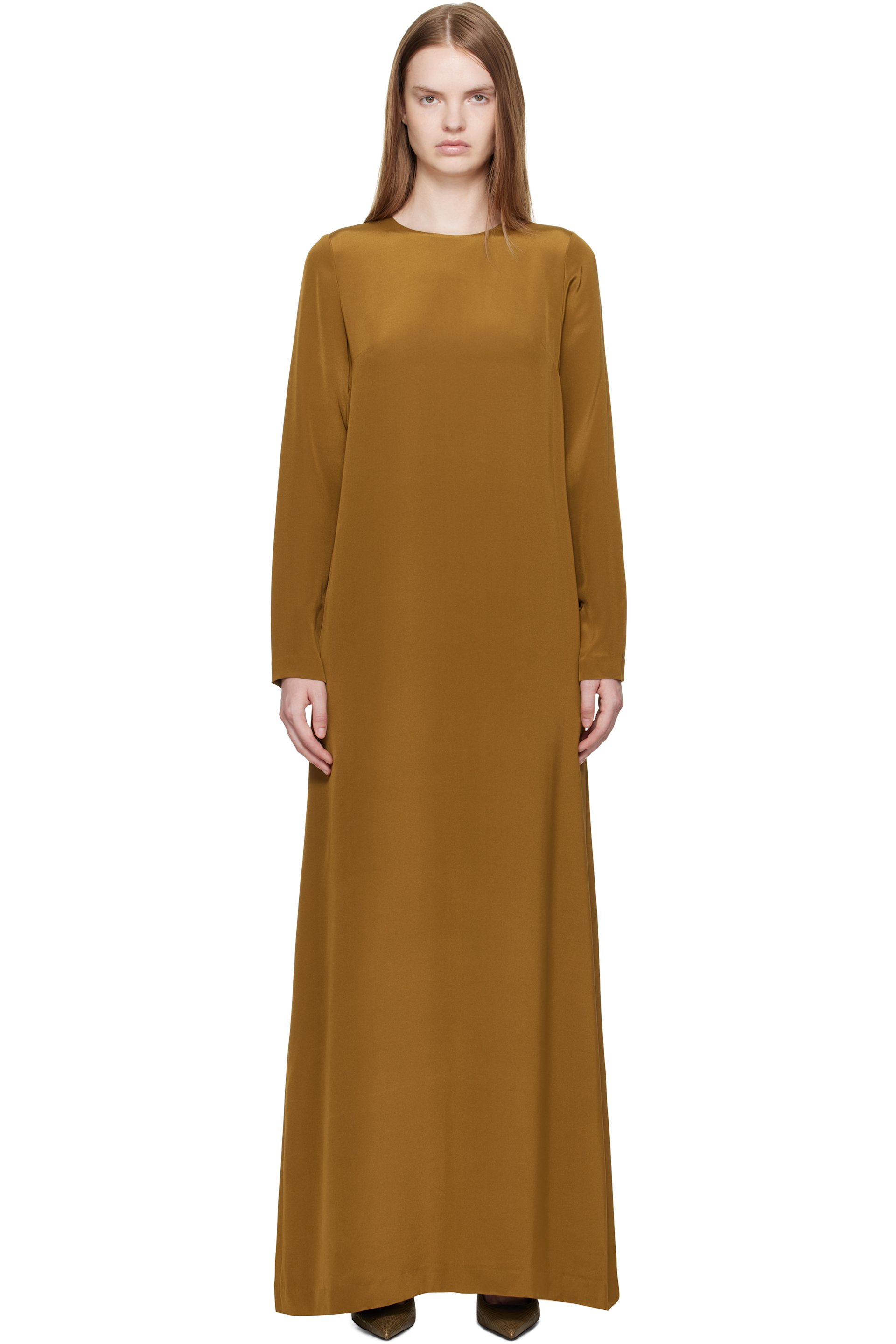 La Collection - Robe longue Beatrice brun clair
