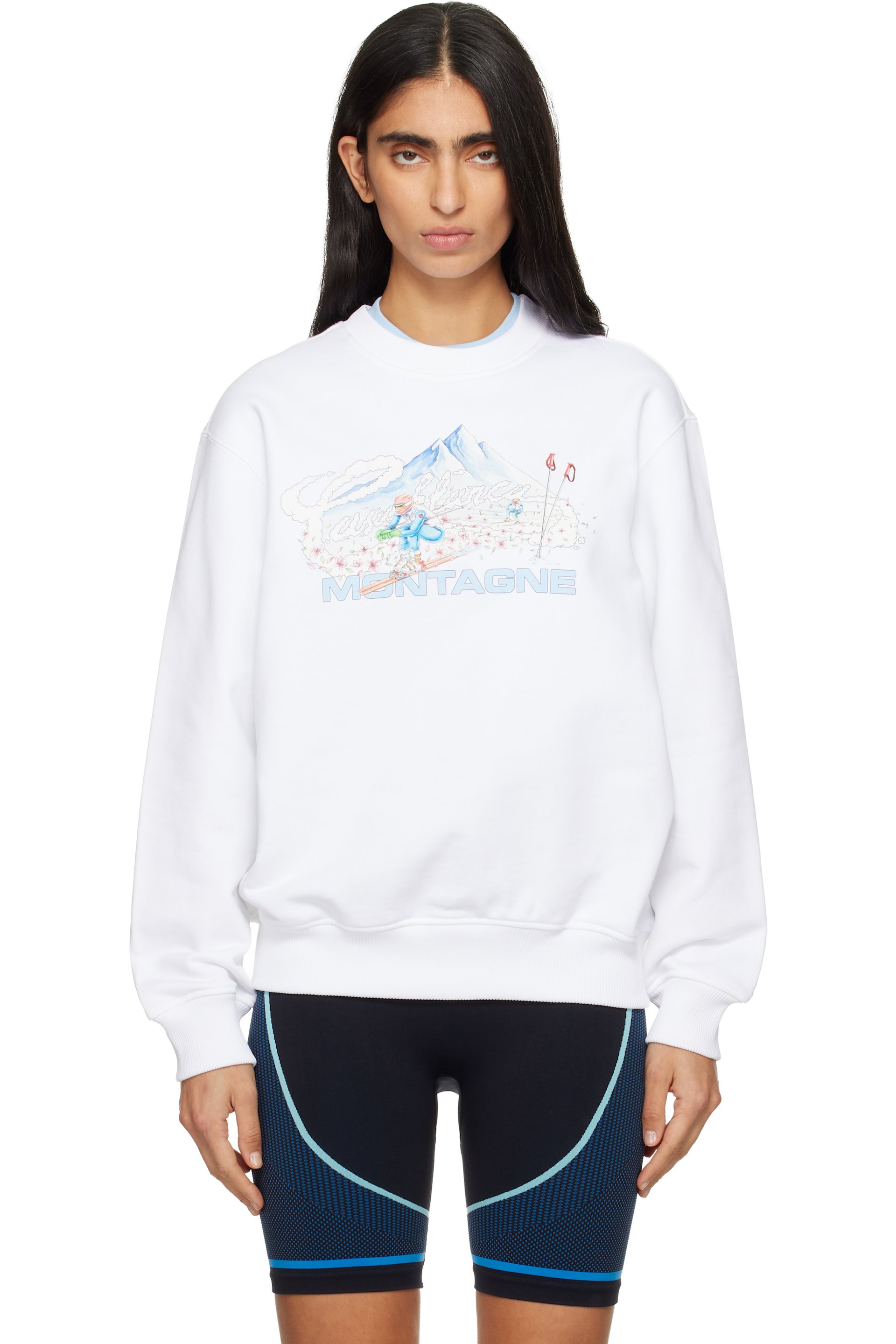 Casablanca - Pull molletonné Ski blanc