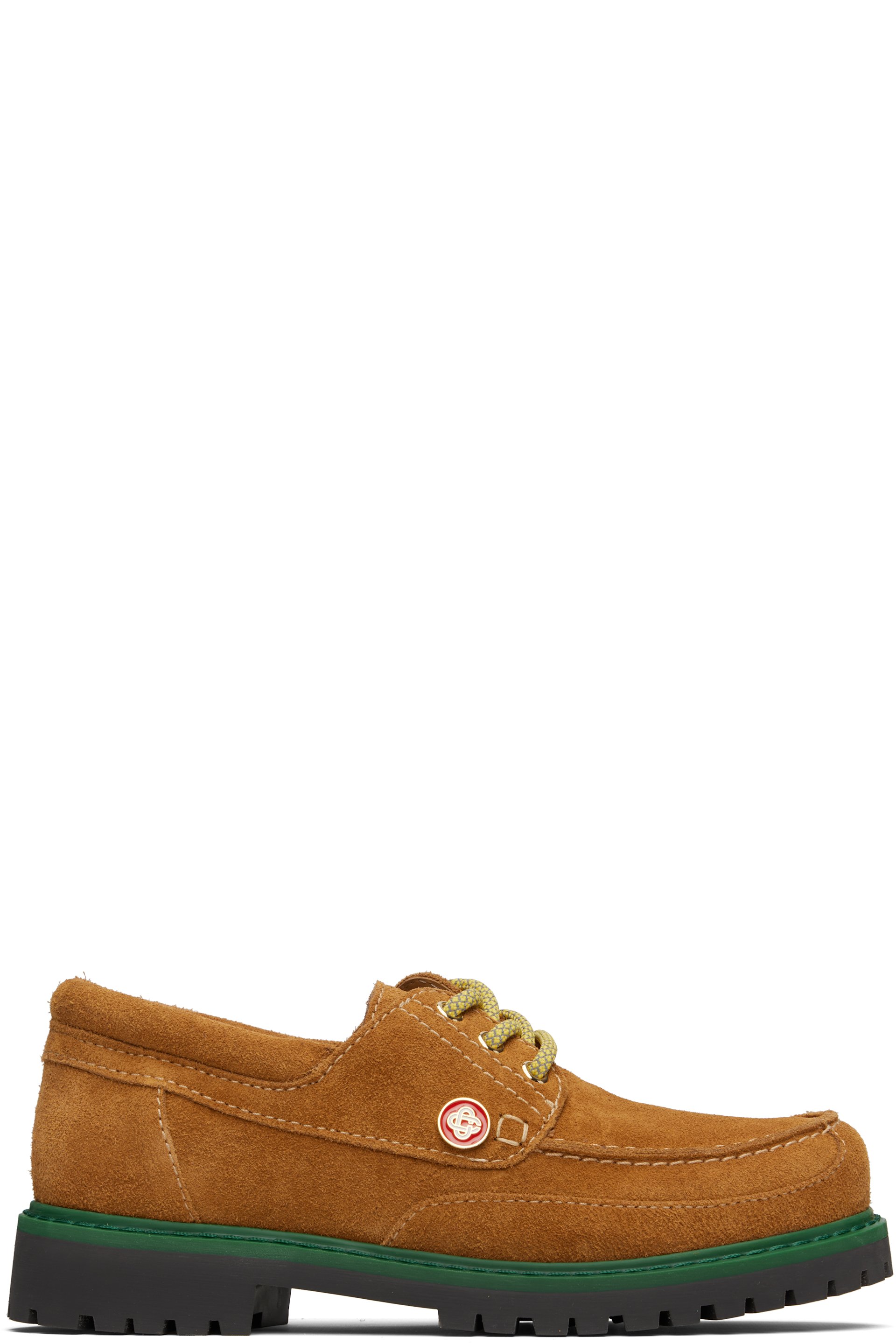 Casablanca - Chaussures bateau brunes en cuir