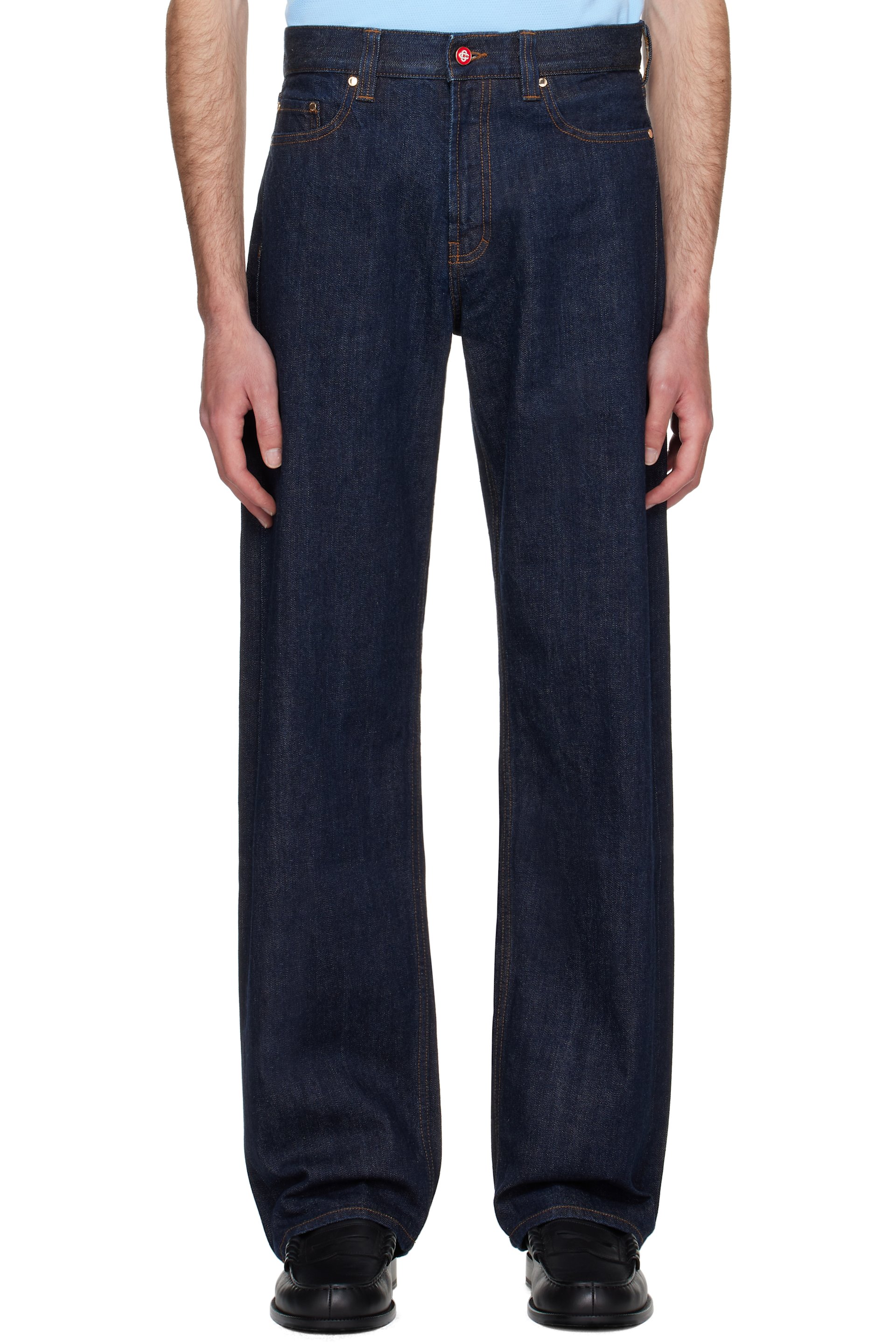 Casablanca - Navy Laurel Selvedge Jeans