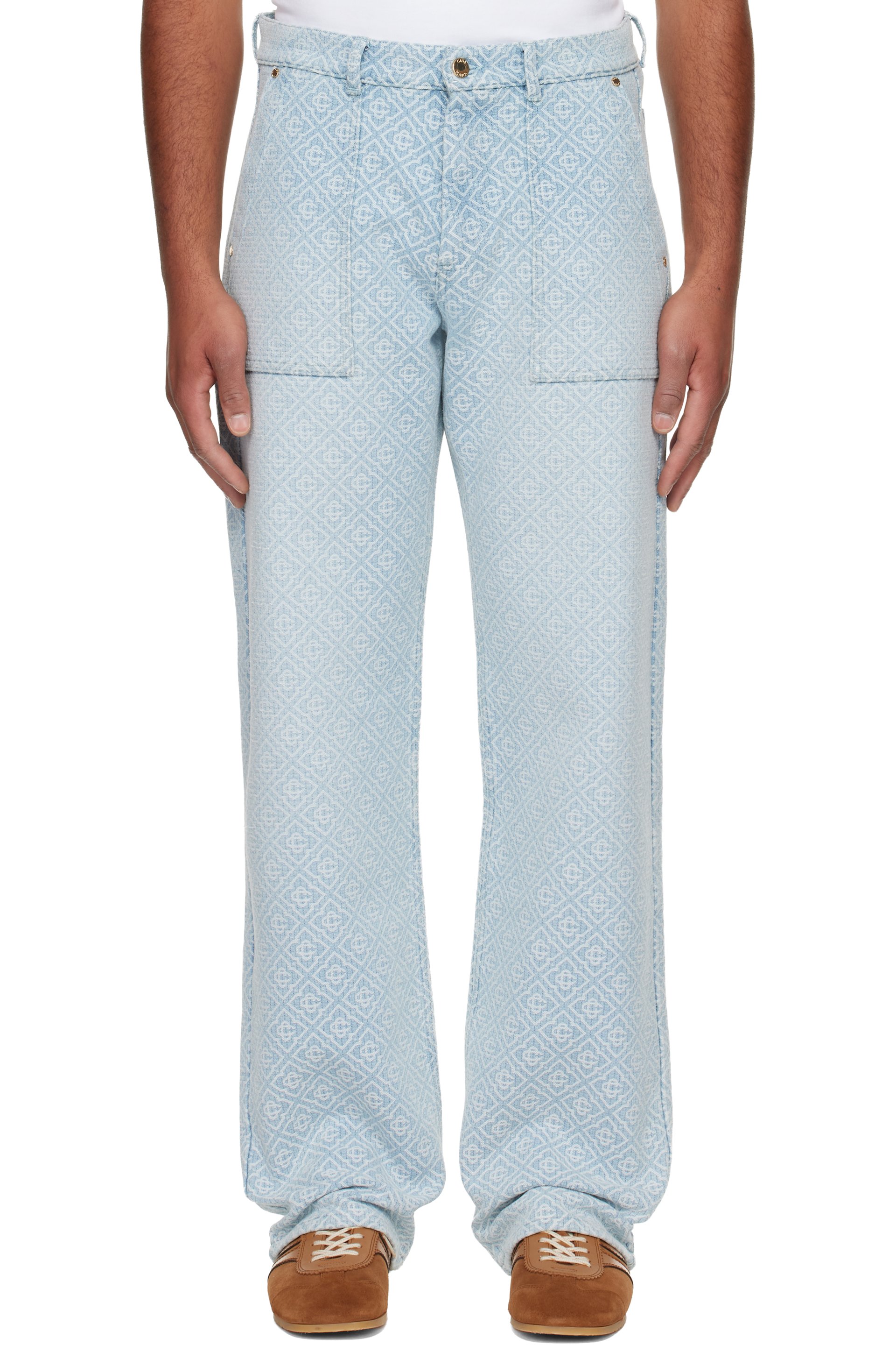 Casablanca - Jean décontracté bleu à monogrammes