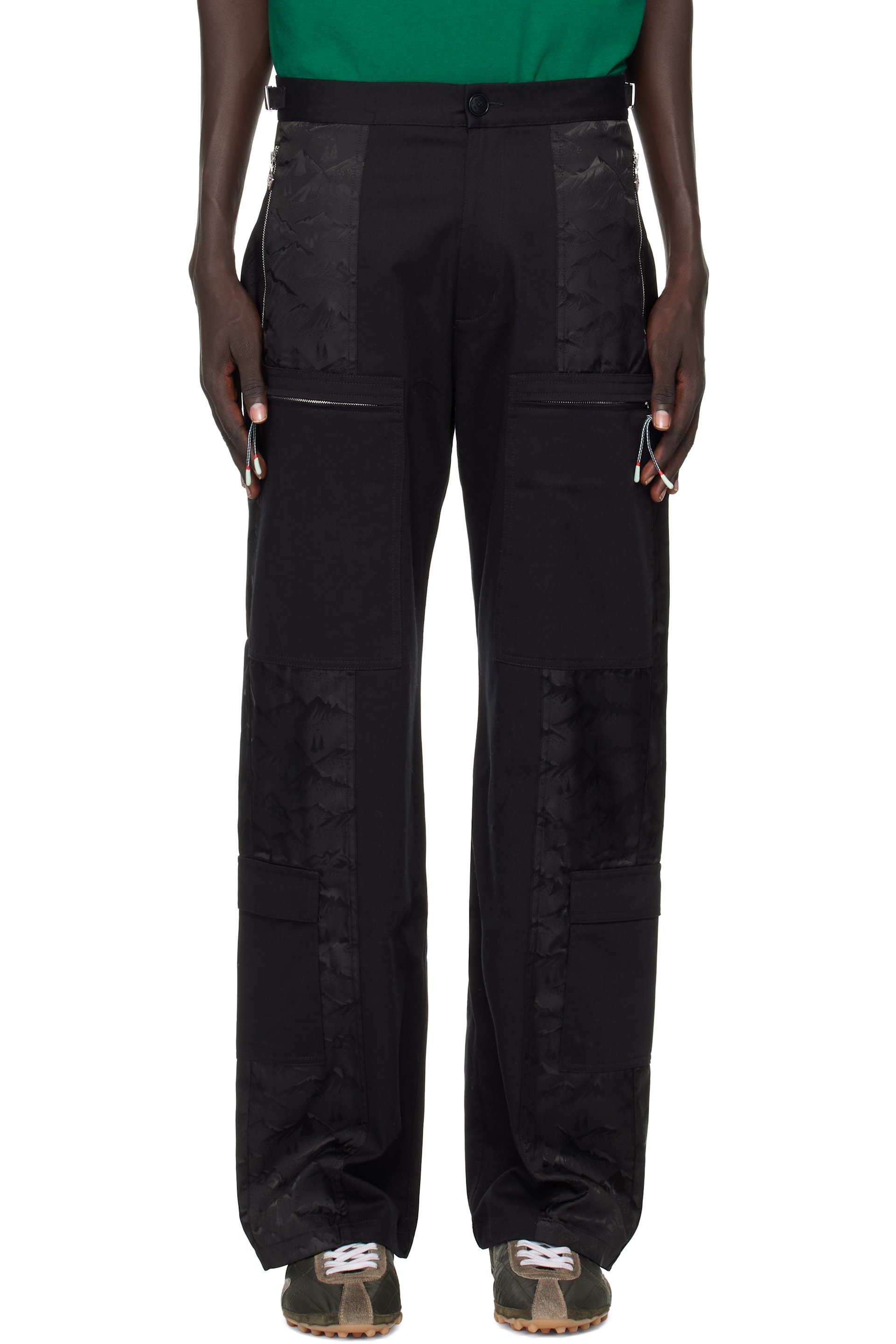Casablanca - Black Nylon Mountain Camo Cargo Pants