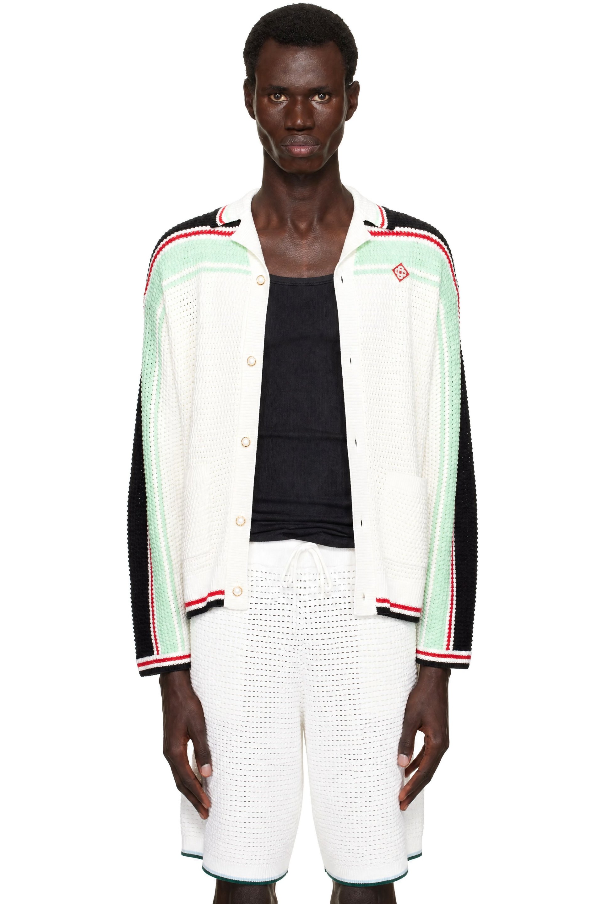Casablanca - White Crochet Cardigan