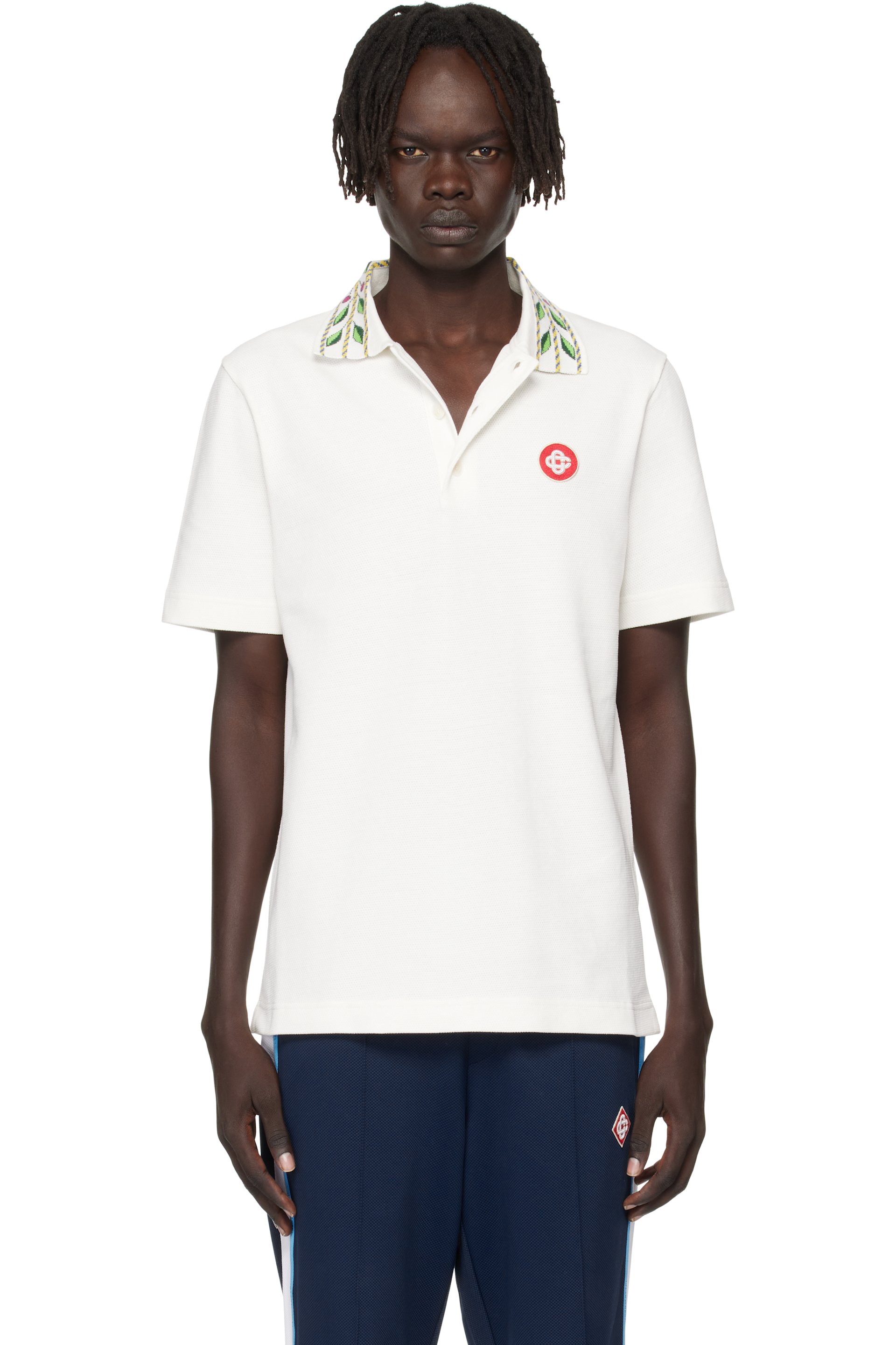 Casablanca - Off-White Classic Laurel Pique Polo