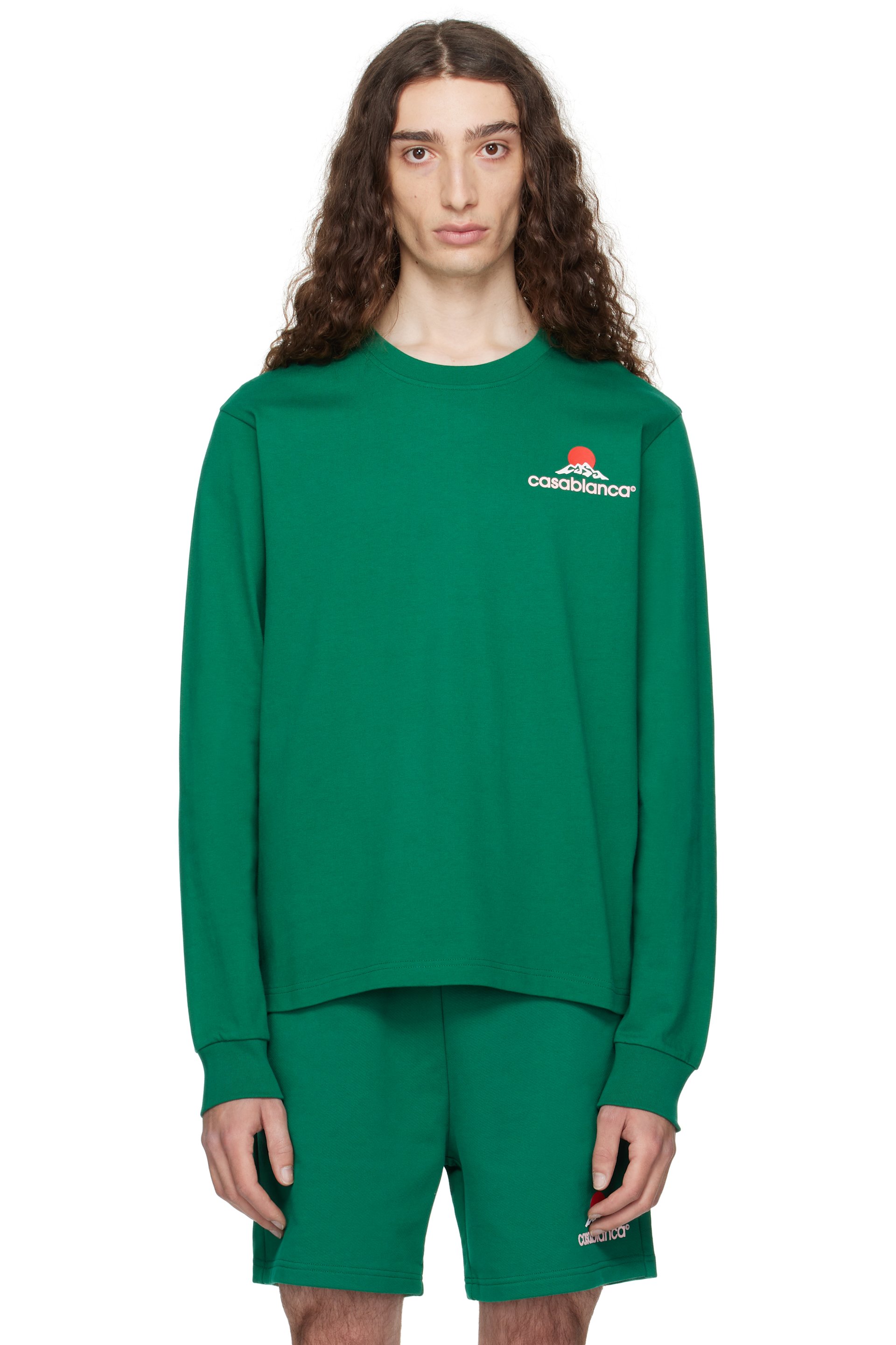 Casablanca - Green Montagne Long Sleeve T-shirt