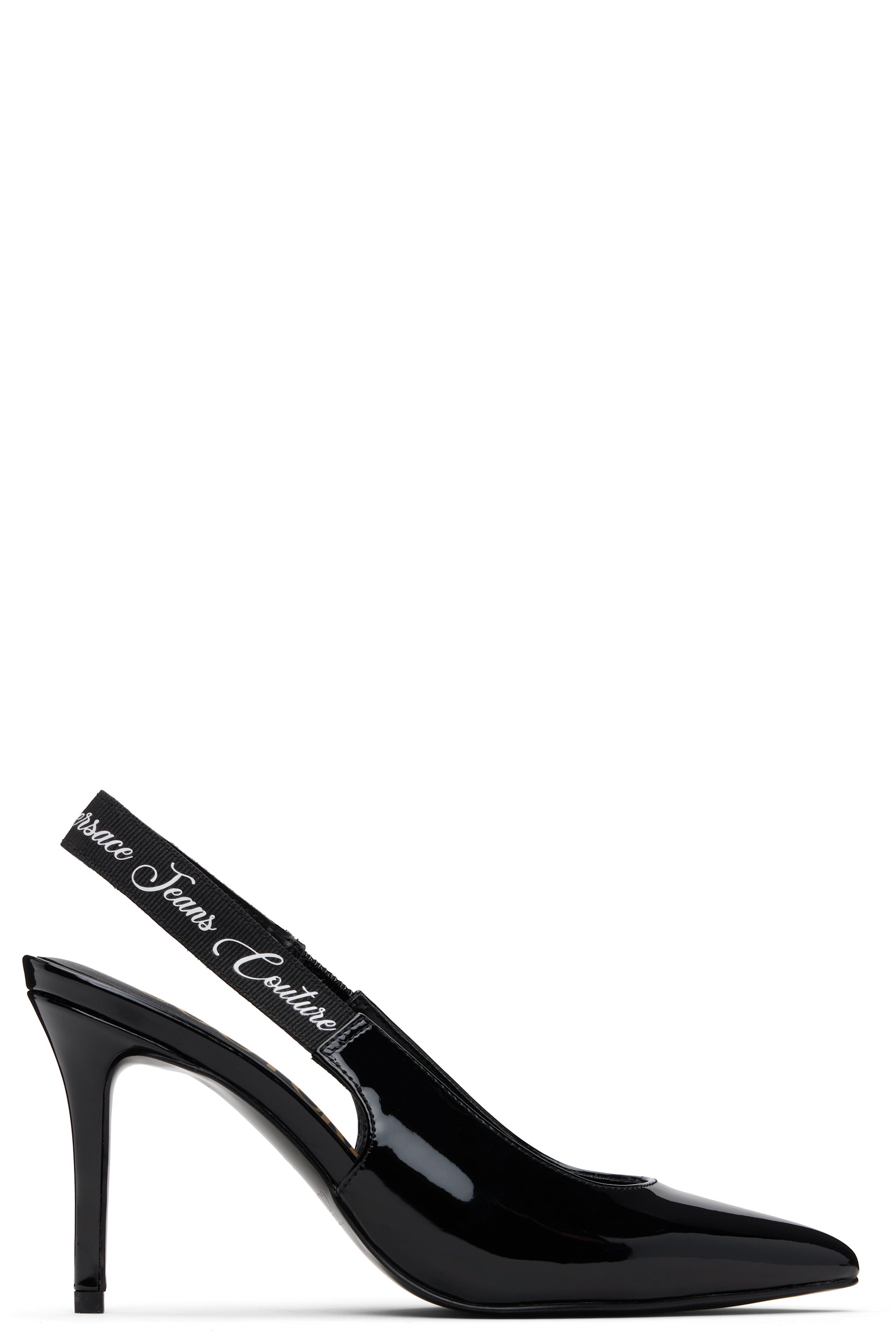 Versace Jeans Couture - Black Scarlett Slingback Mid Heels
