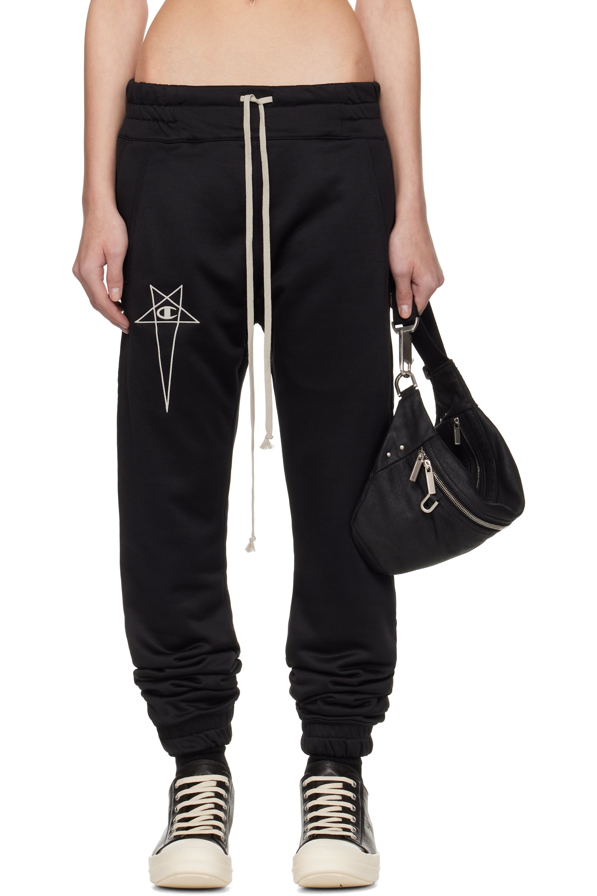 Rick Owens - Pantalon de survêtement noir édition Champion