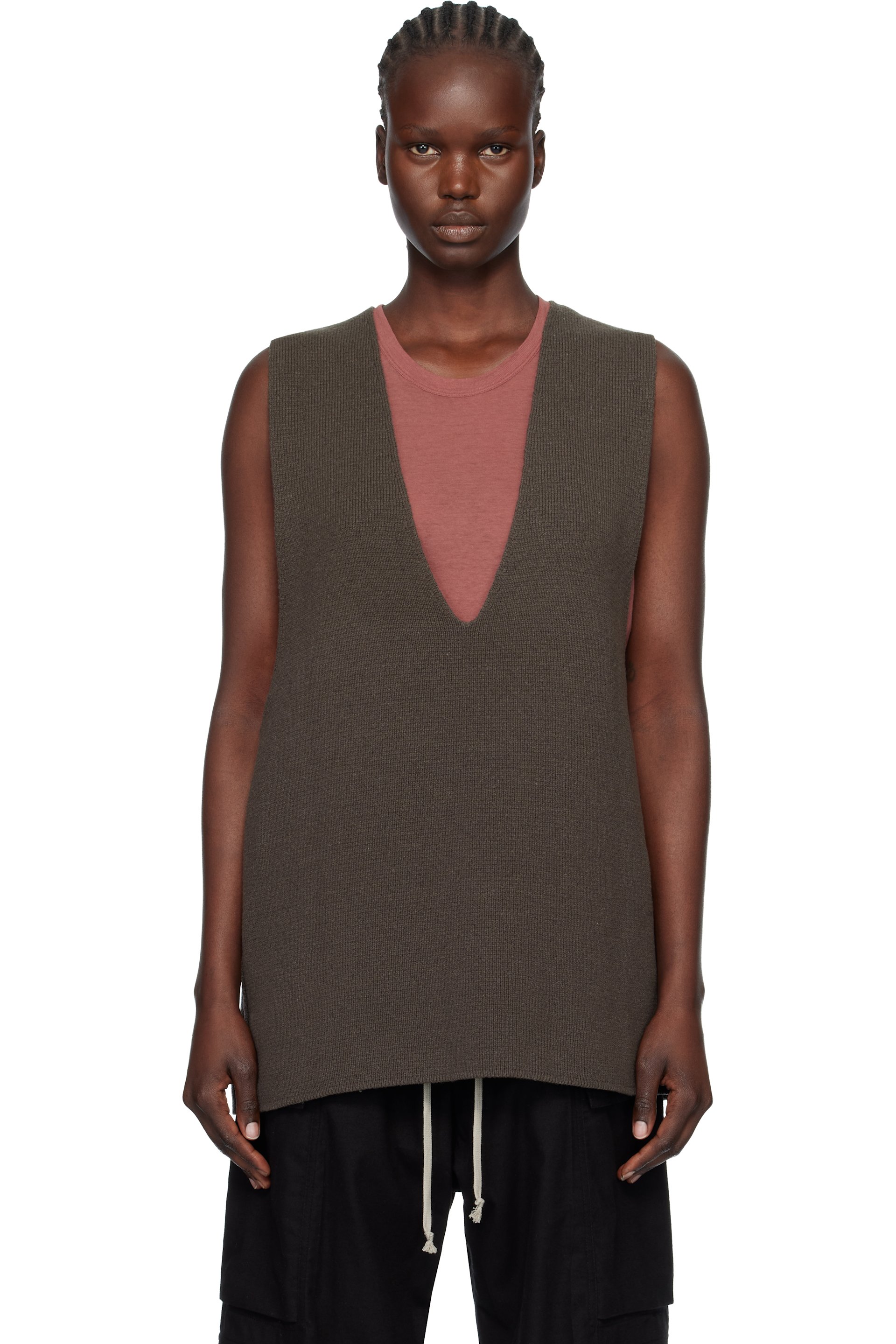Rick Owens - Débardeur gris à col en V - Concordians