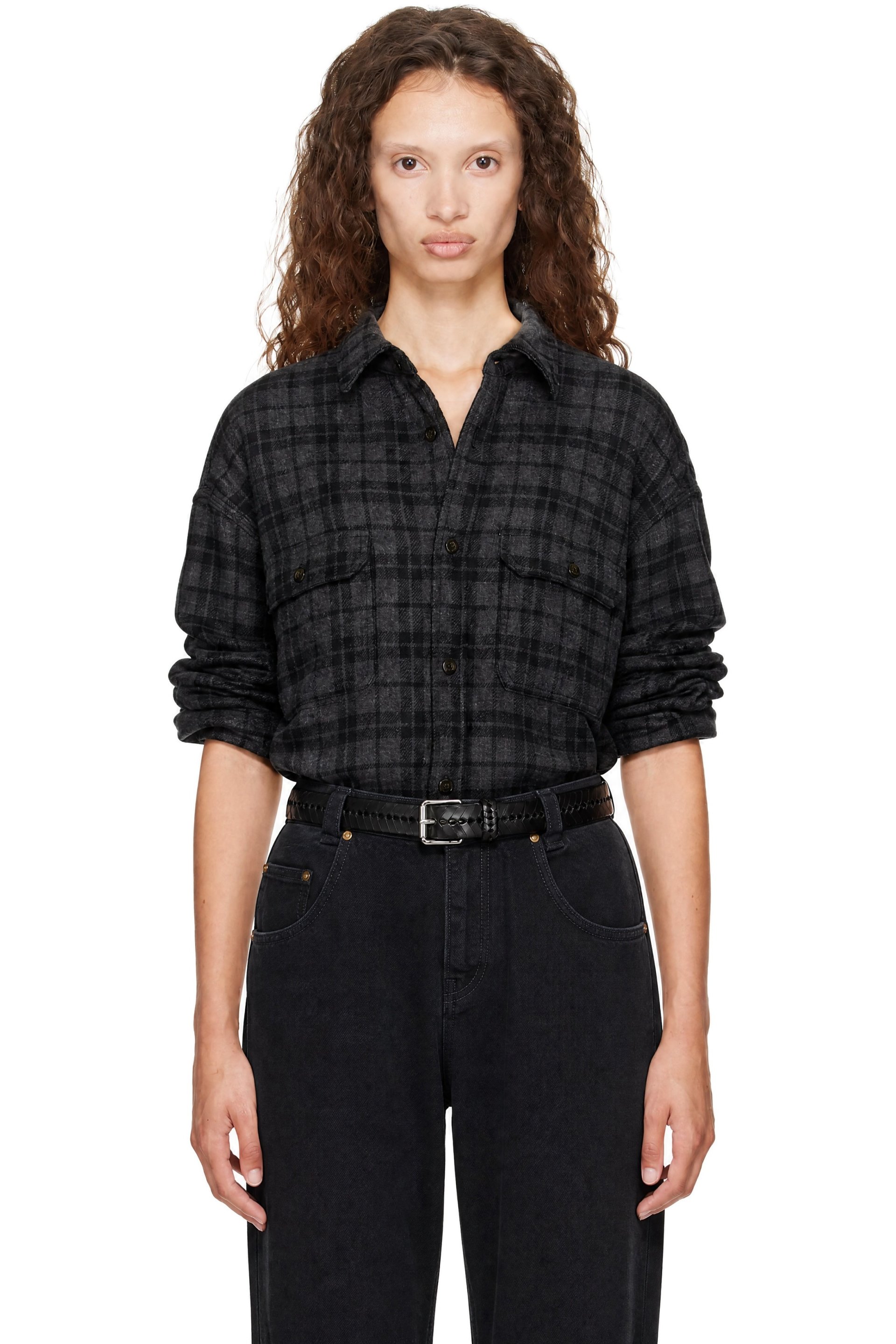 WILLY CHAVARRIA - Gray Quilted Overshirt Jacket