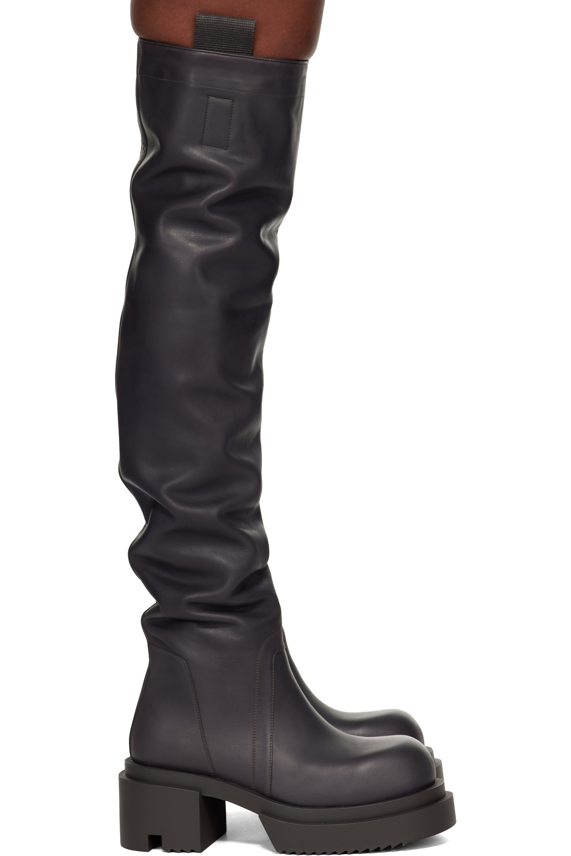 Rick Owens - Gray Concordians Wader Bodun Tall Boots