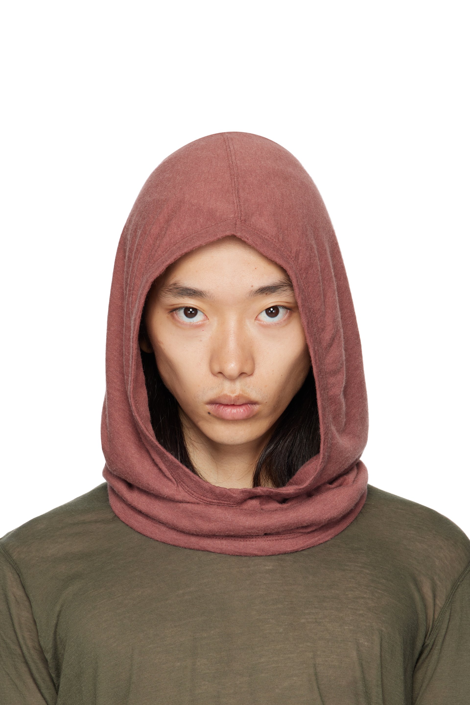 Rick Owens - Pink Concordians Knit Hood