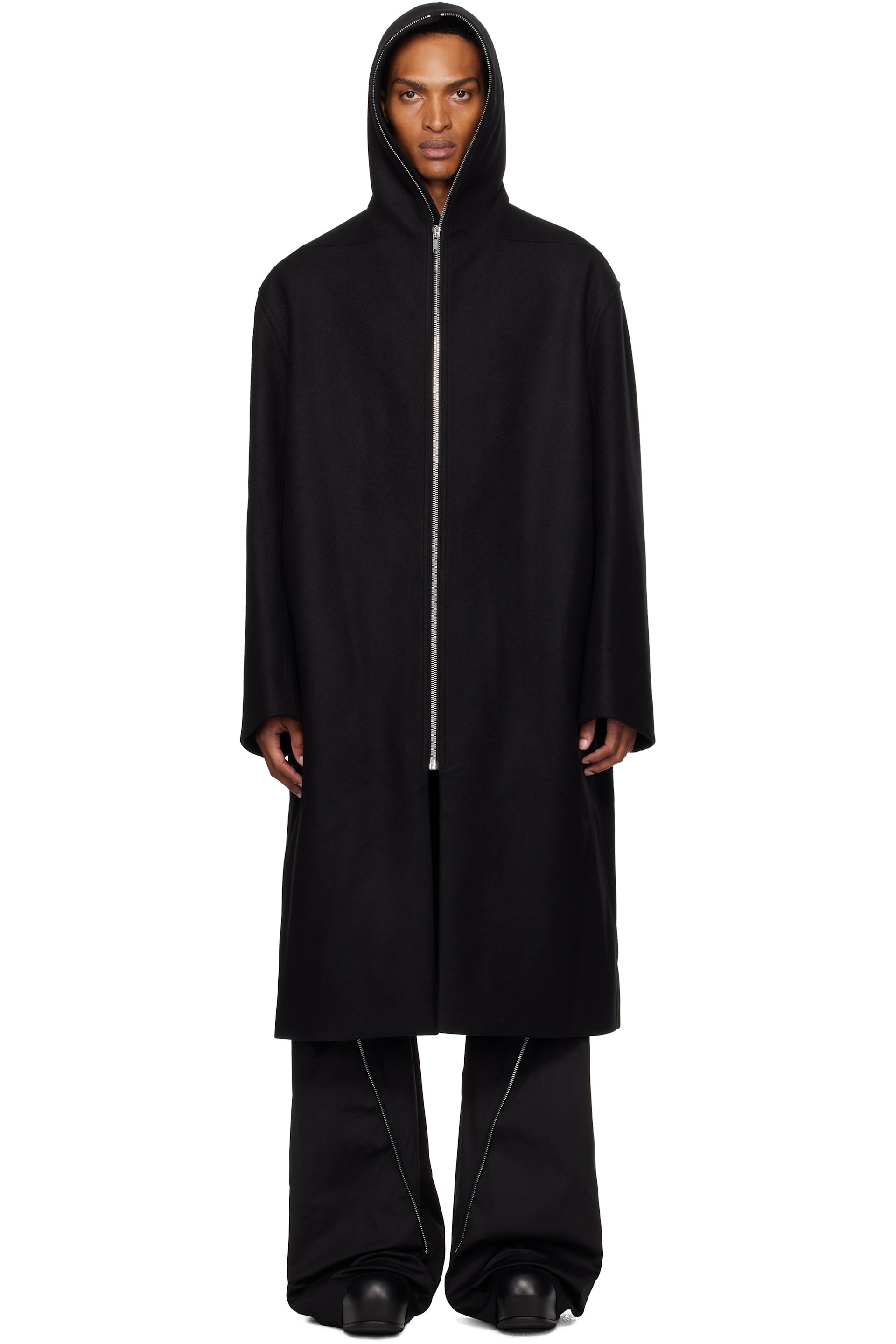Rick Owens - Black Concordians Mac Coat