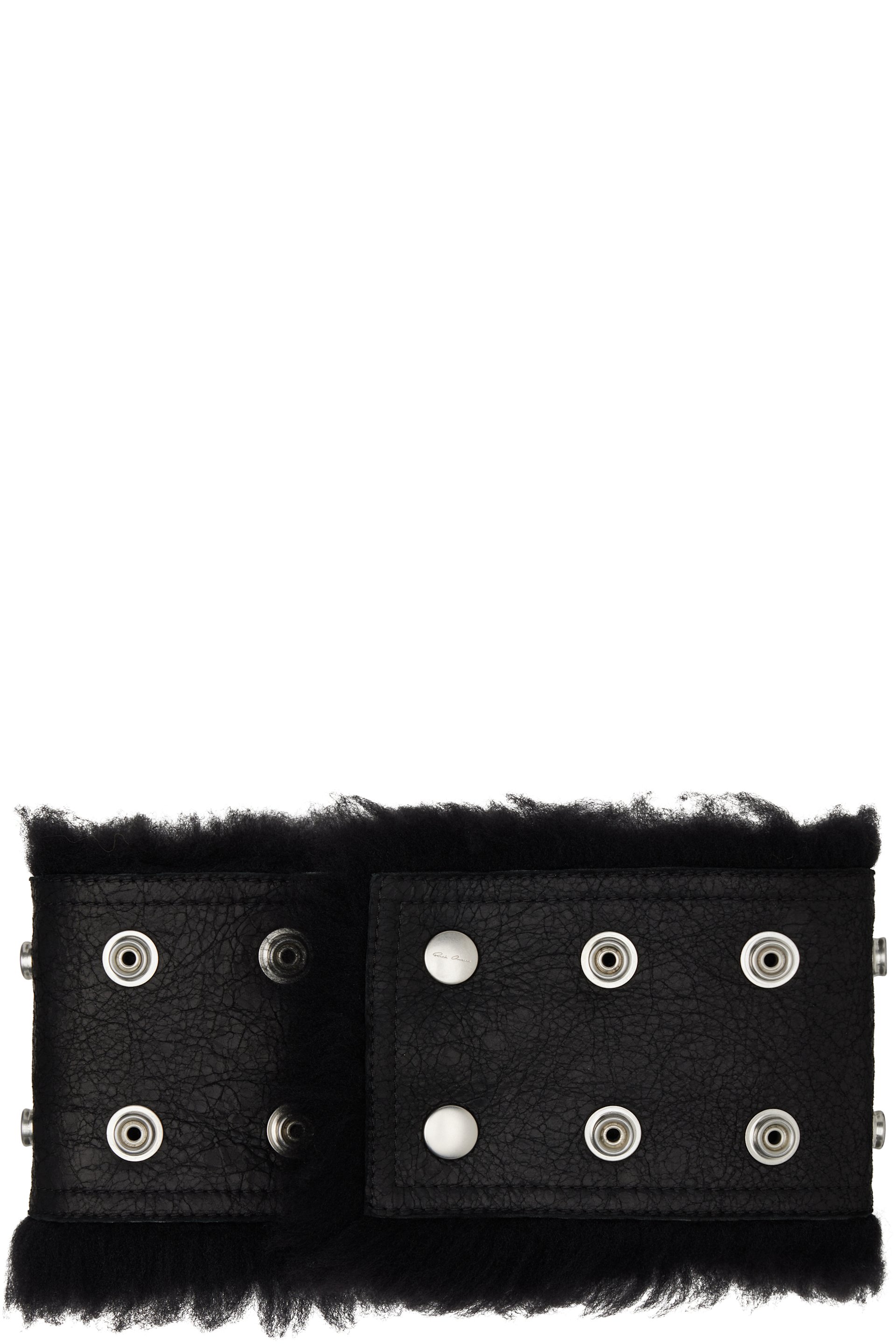 Rick Owens - Cache-cou noir en peau retournée - Concordians