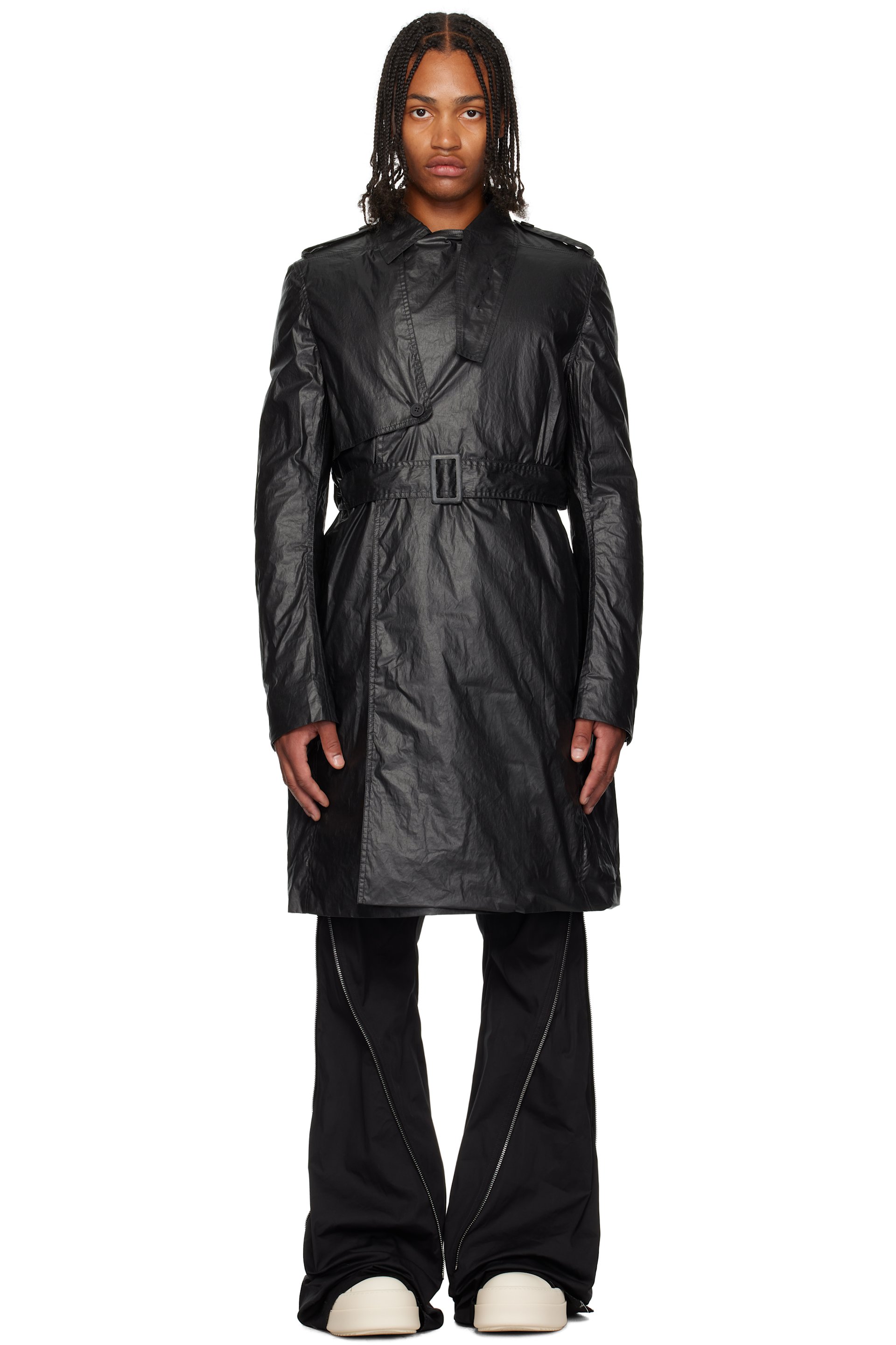 Rick Owens - Black Concordians Mastrotrench Trench Coat