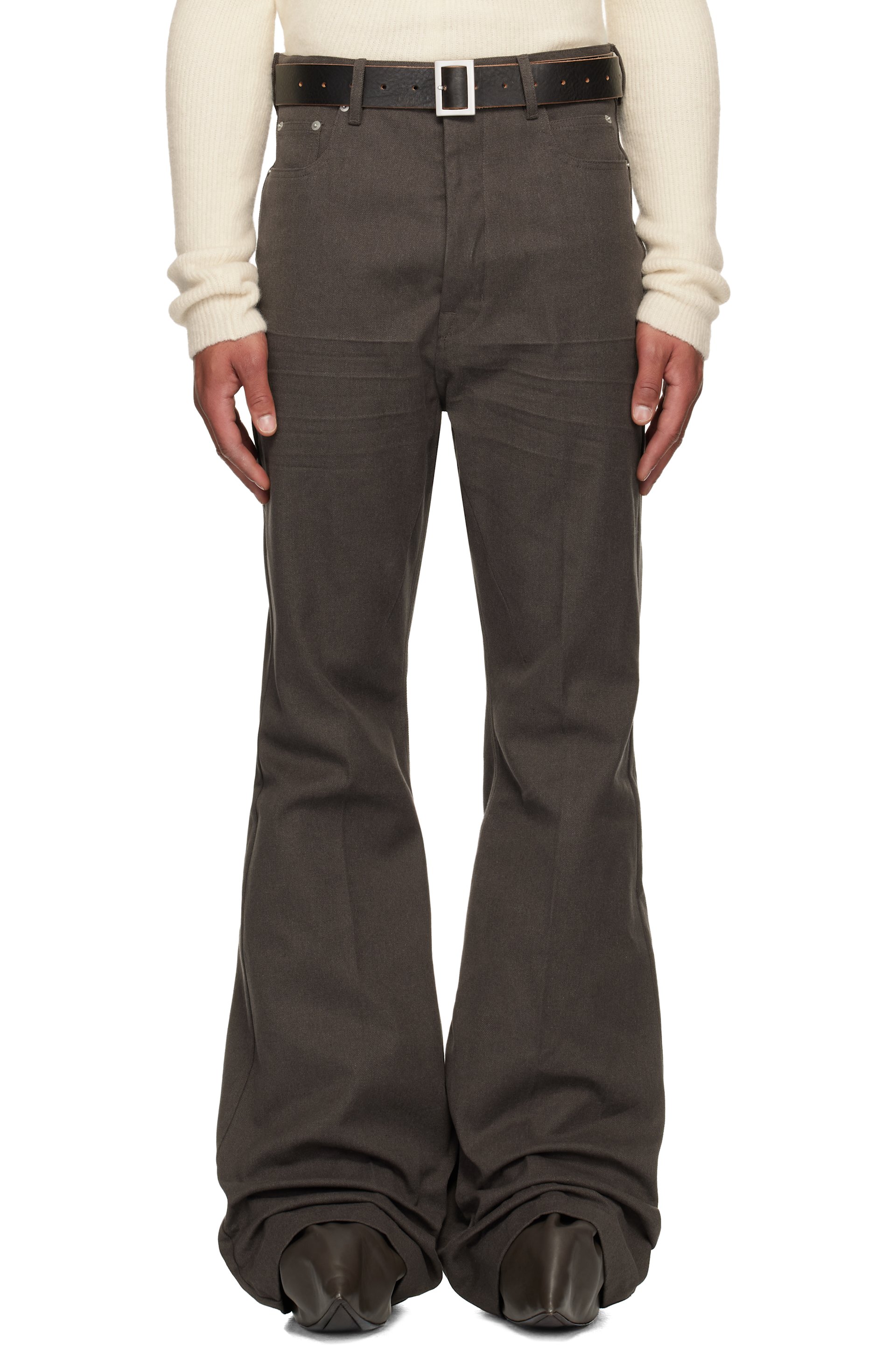 Rick Owens - Brown Concordians Bolan Jeans