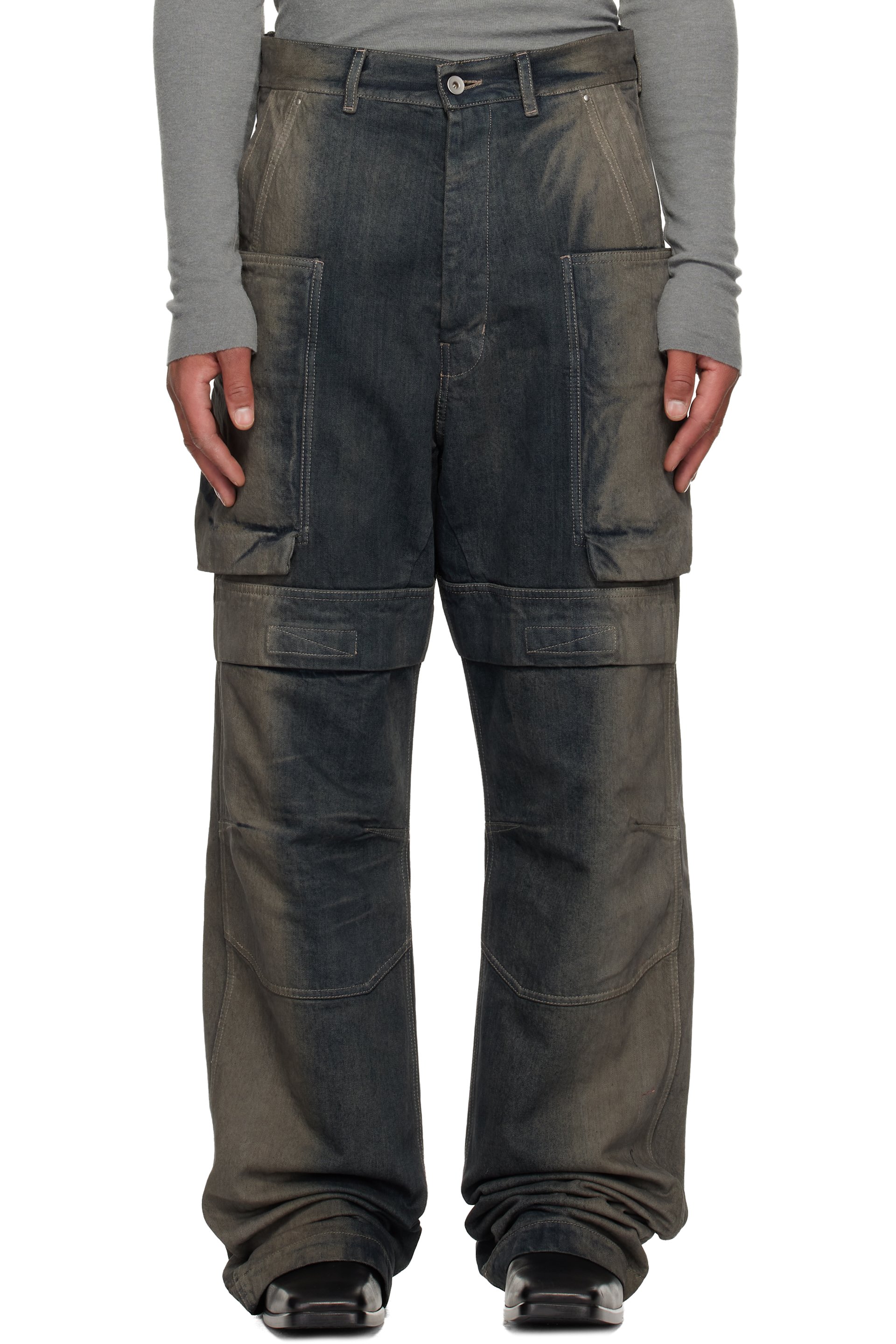 Rick Owens - Gray Concordians Stefan Cargo Pants