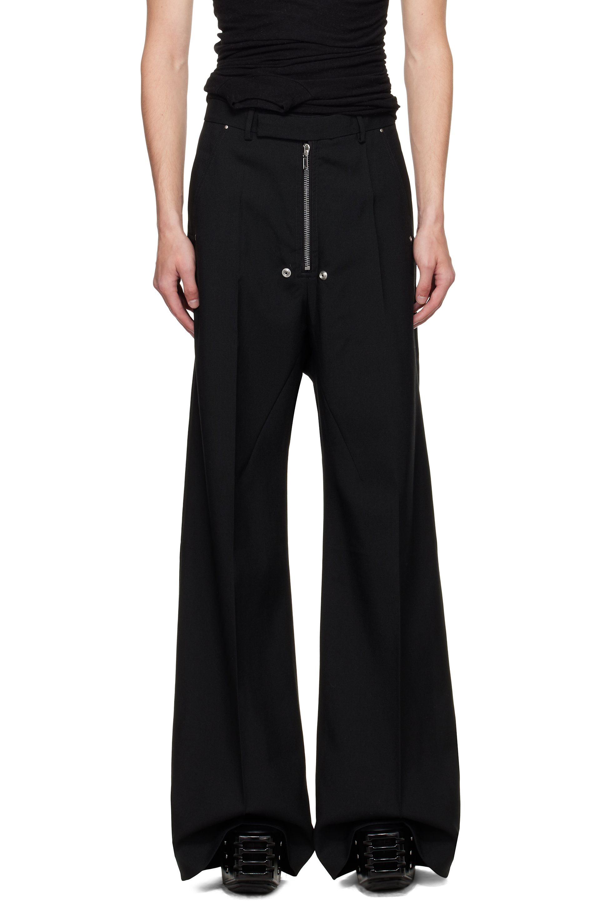 Rick Owens - Black Concordians Tailored Wide Bela Trousers