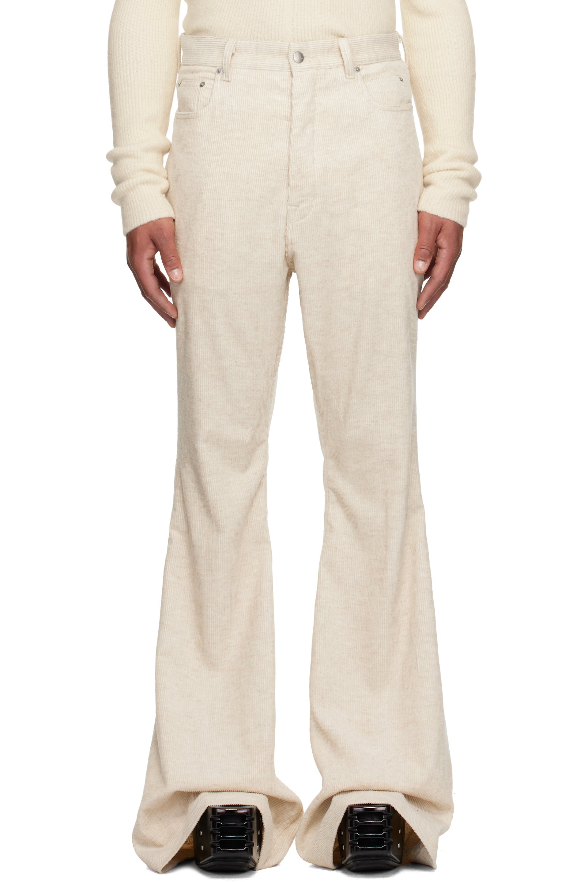 Rick Owens - Off-White Concordians Bolan Bootcut Trousers