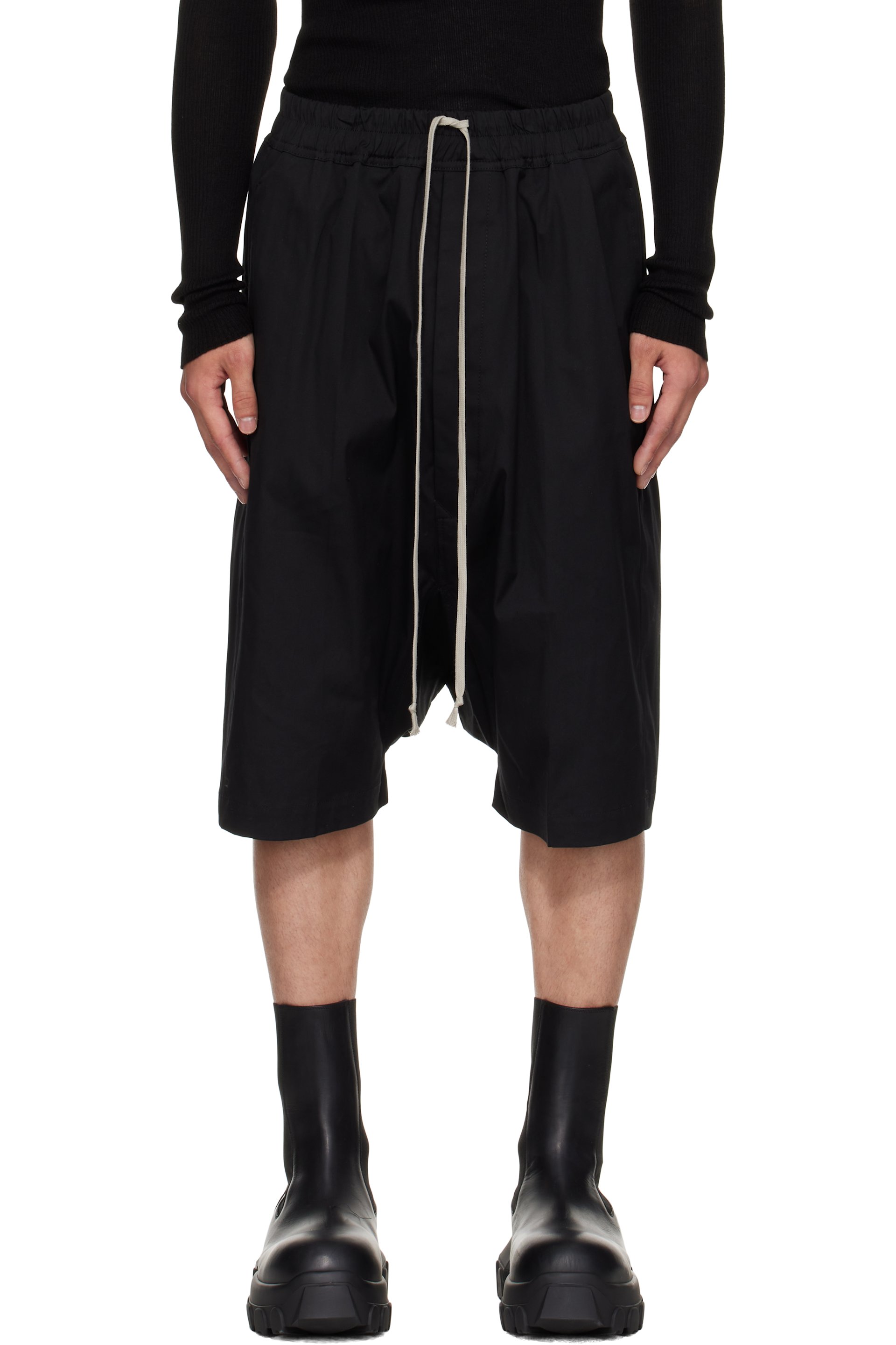 Rick Owens - Black Concordians Rick's Pods Shorts