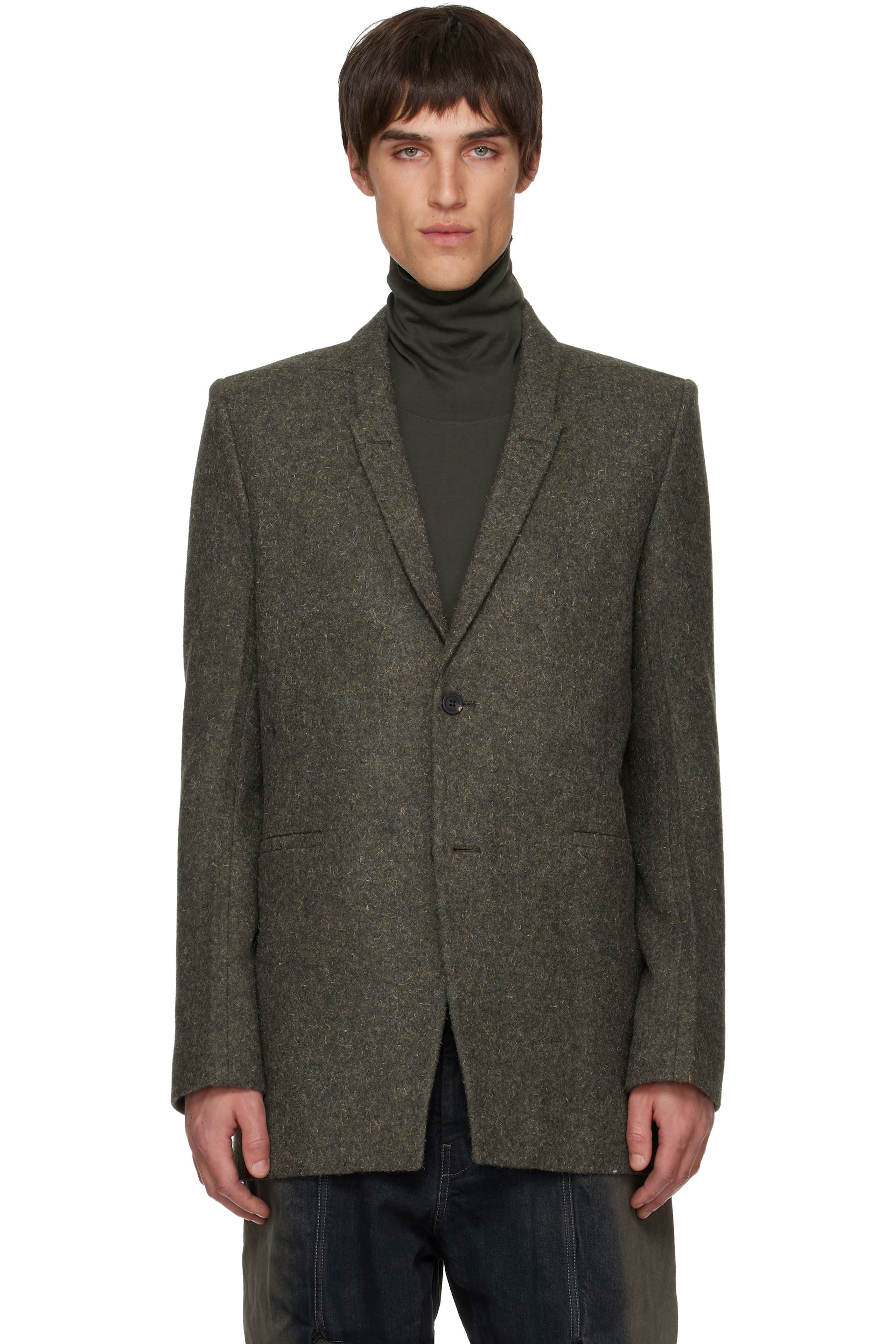 Rick Owens - Khaki Concordians Runway Concordian Blazer