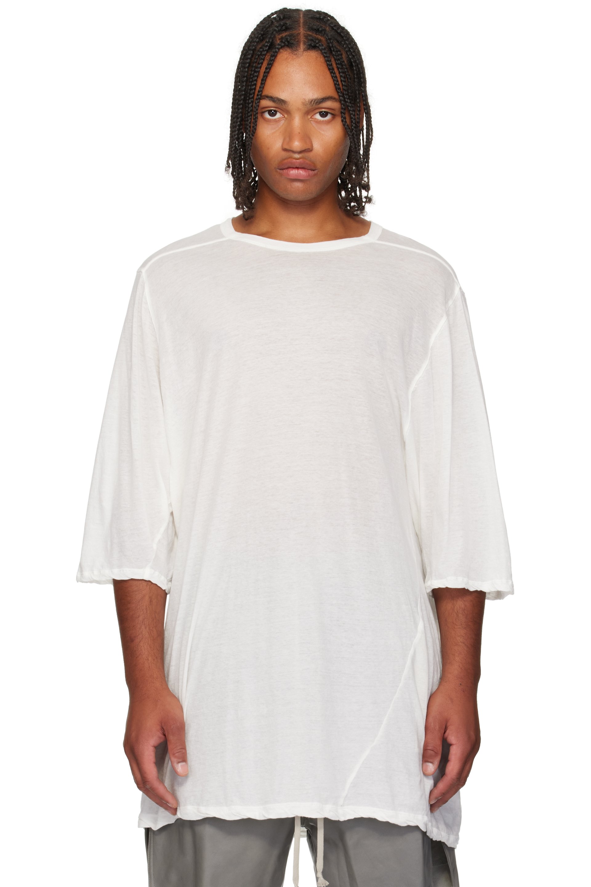 Rick Owens - White Concordians Jumbo S/S T-shirt