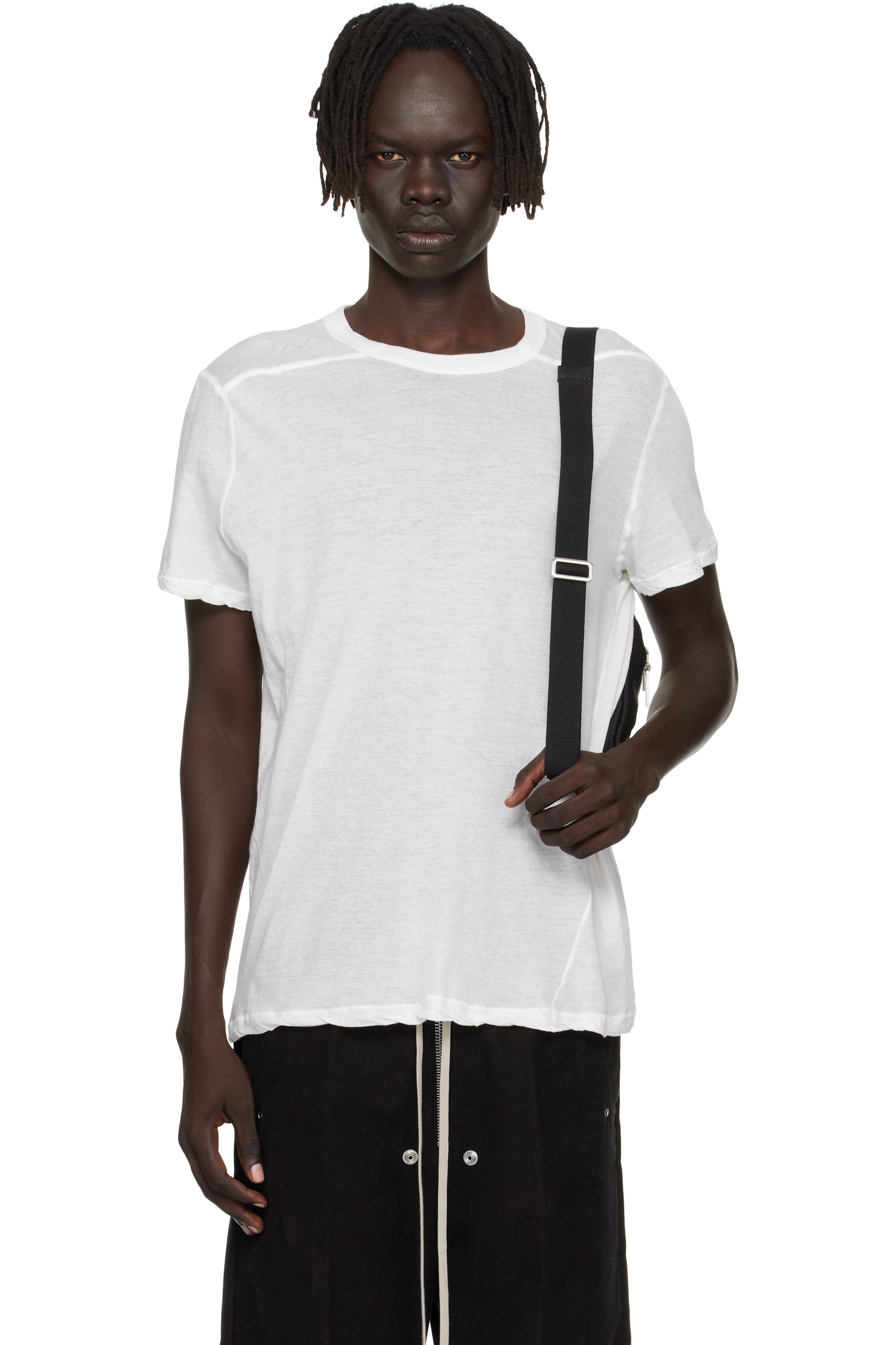 Rick Owens - 灰白色 Concordians Short Level T 恤