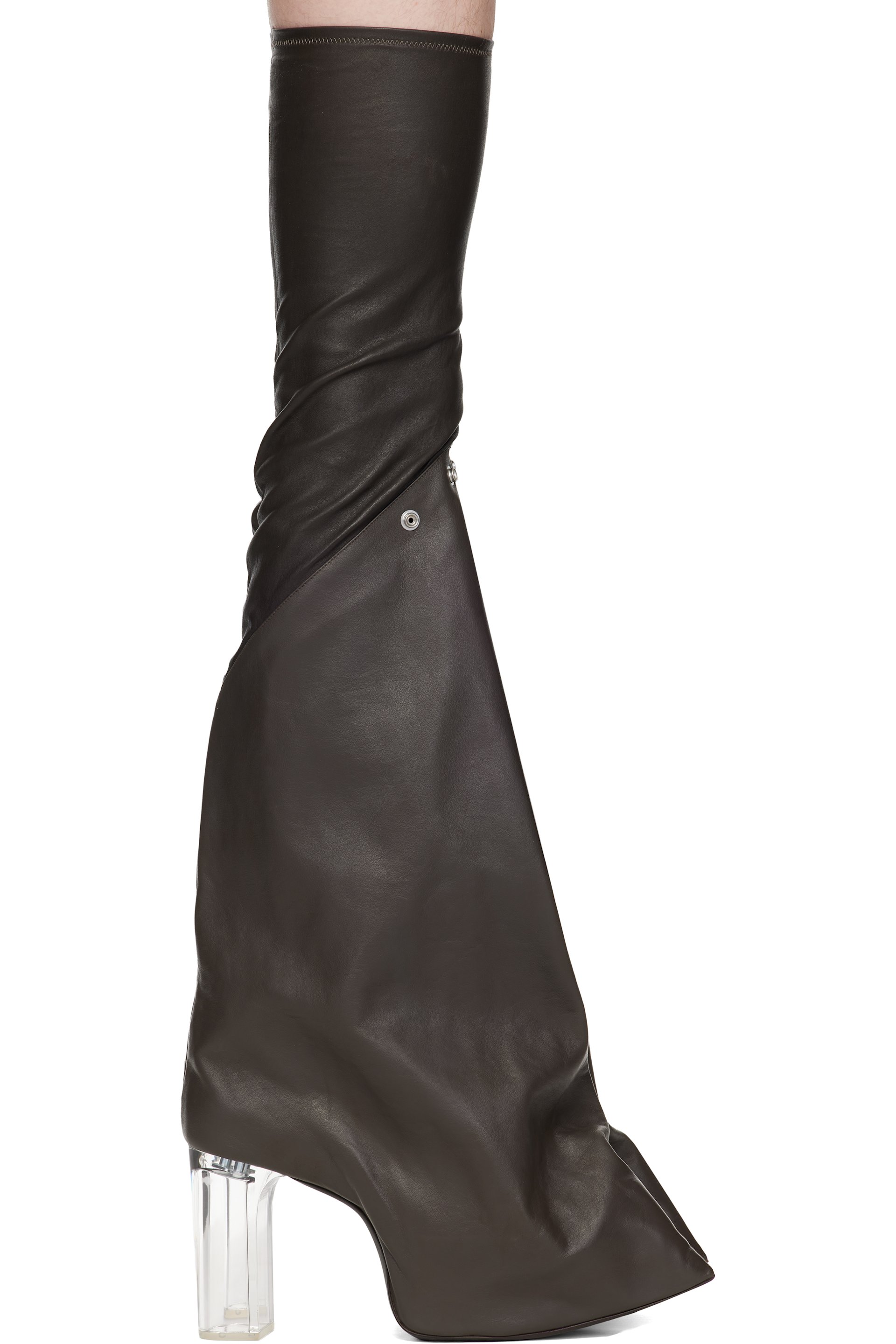 Rick Owens - Gray Concordians Taco Kiss Boots