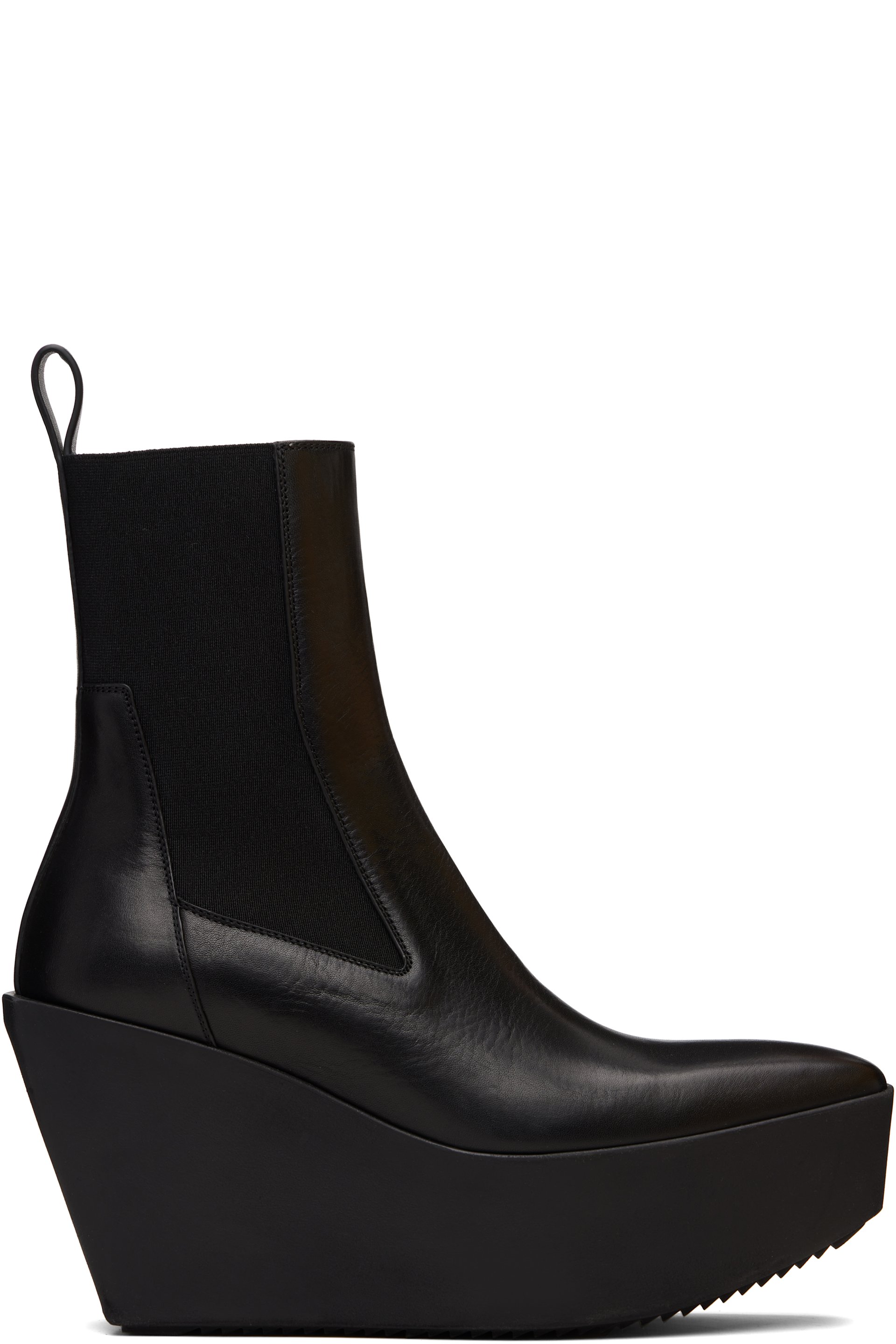 Rick Owens - Black Concordians Sliver Platform Beatle Chelsea Boots