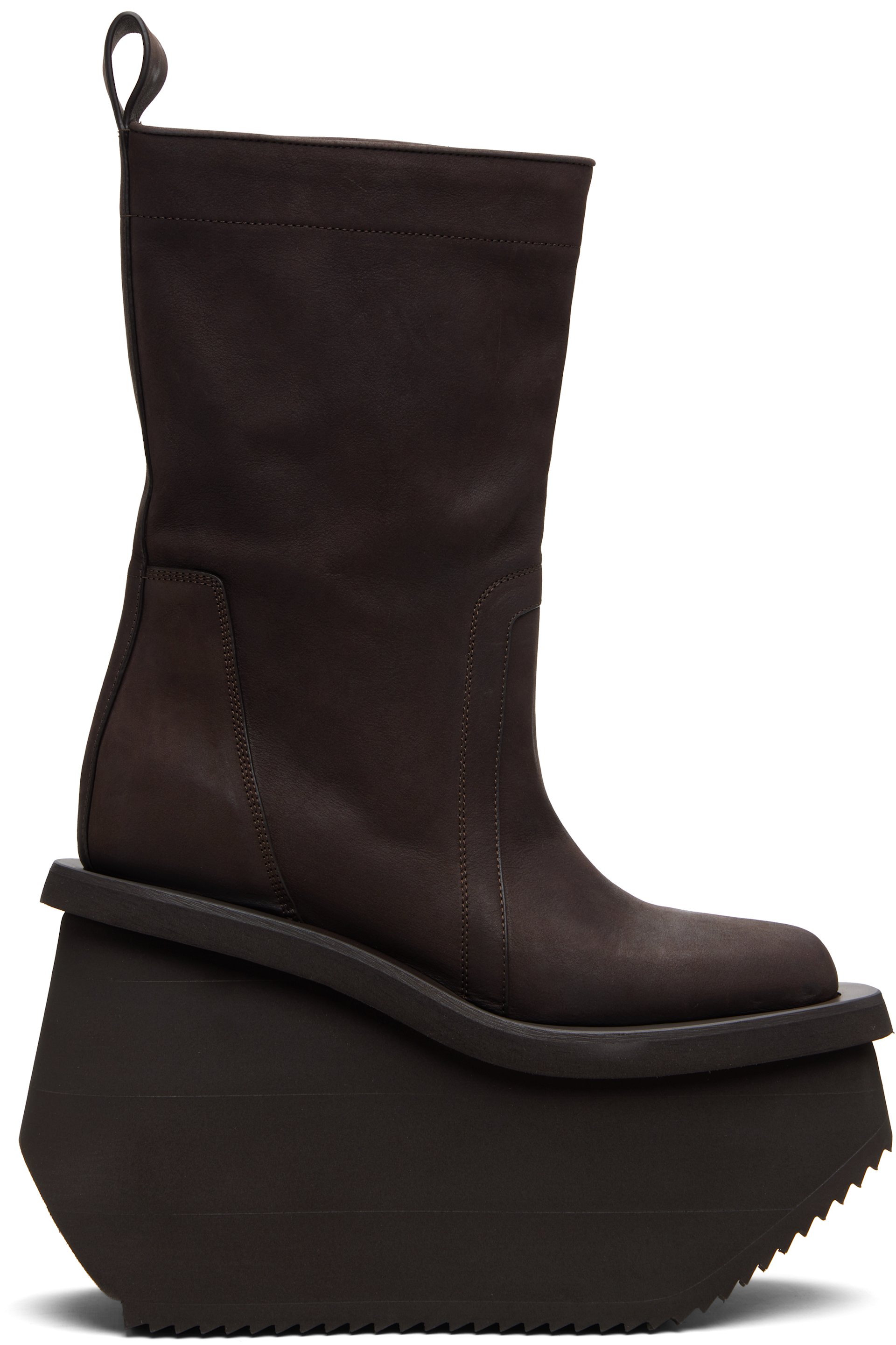 Rick Owens - Brown Concordians Factory Boots