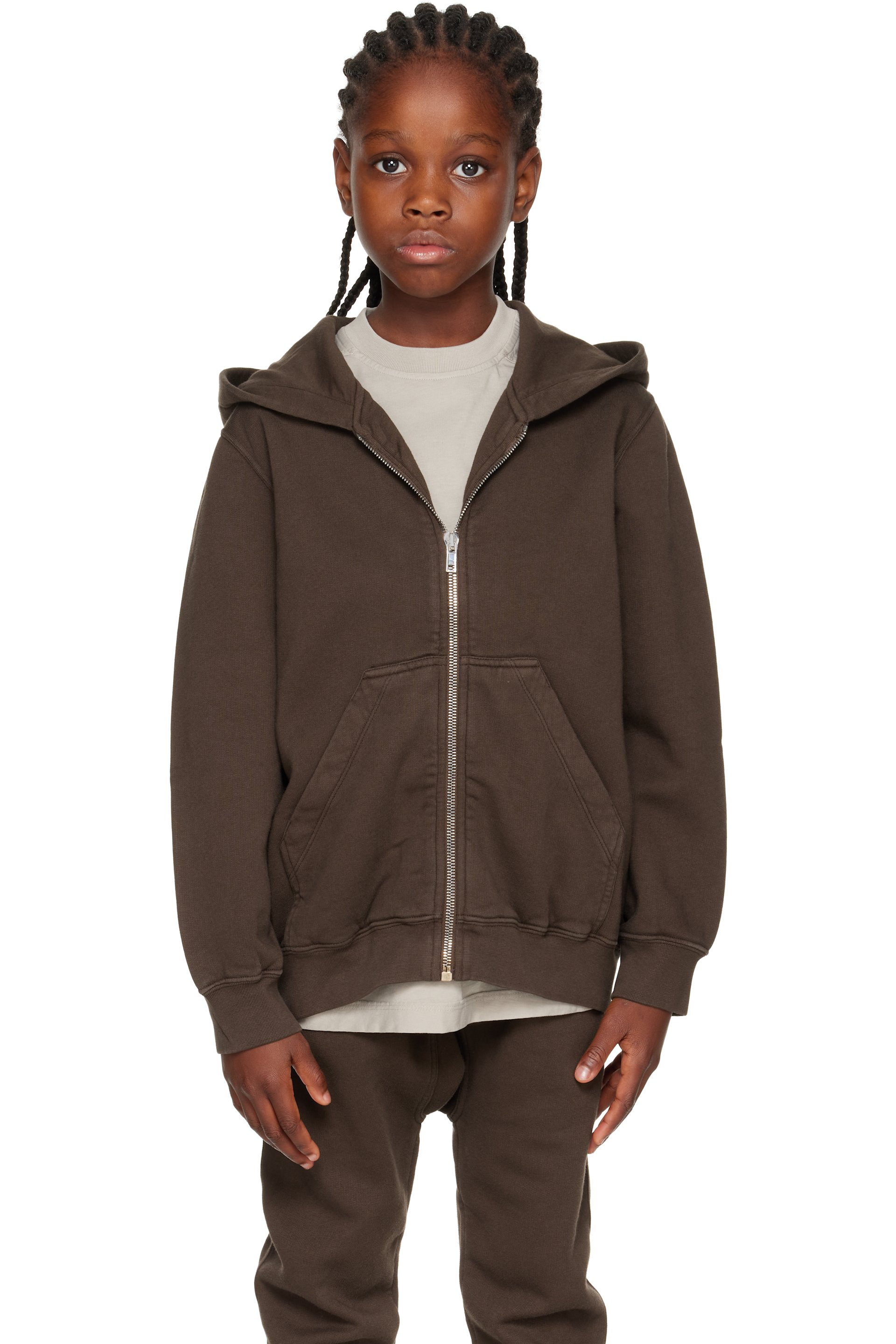 Rick Owens - Jeune | Pull à capuche Jason's gris - Concordians