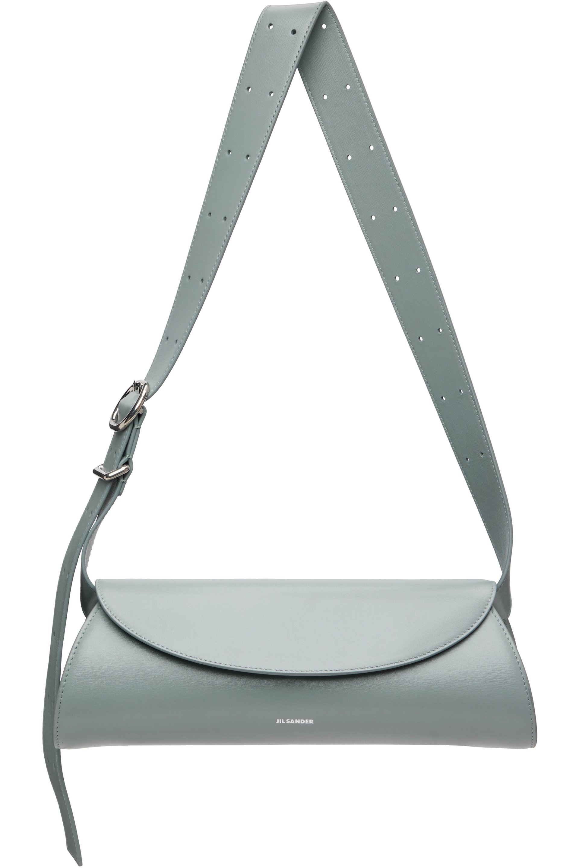 Jil Sander - Petit sac gris à boucle Cannolo