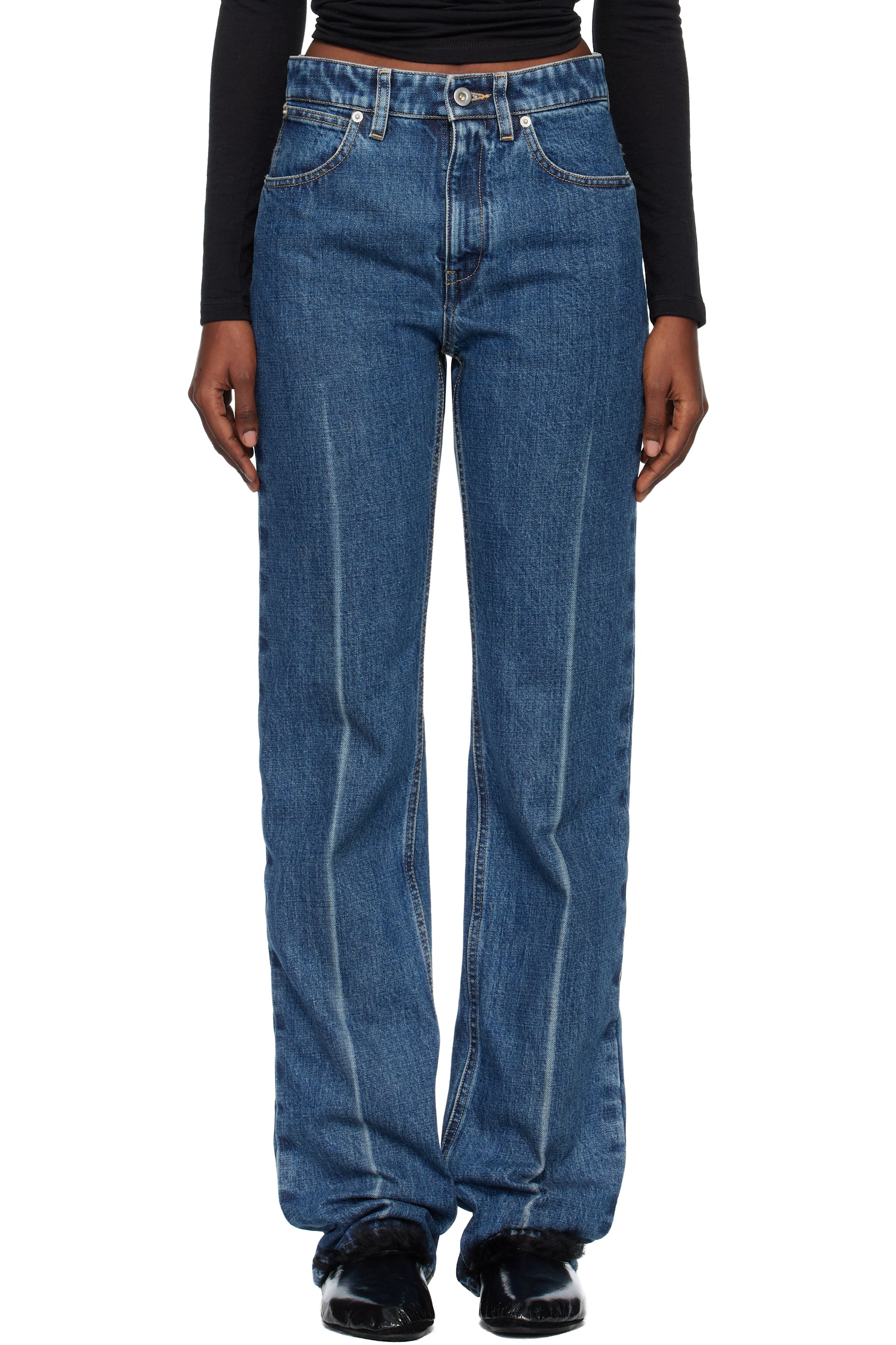 Jil Sander - Jean bleu Diagonal en denim